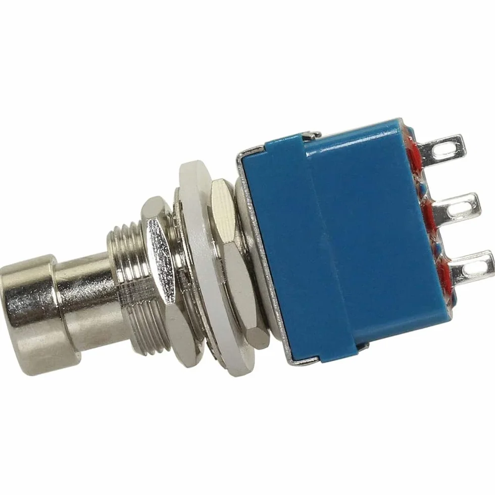 5 szt. 9 pinów 3PDT Effector Button Brush Box True Bypass efekty gitarowe Pedal Box Stomp Foot metalowy przełącznik