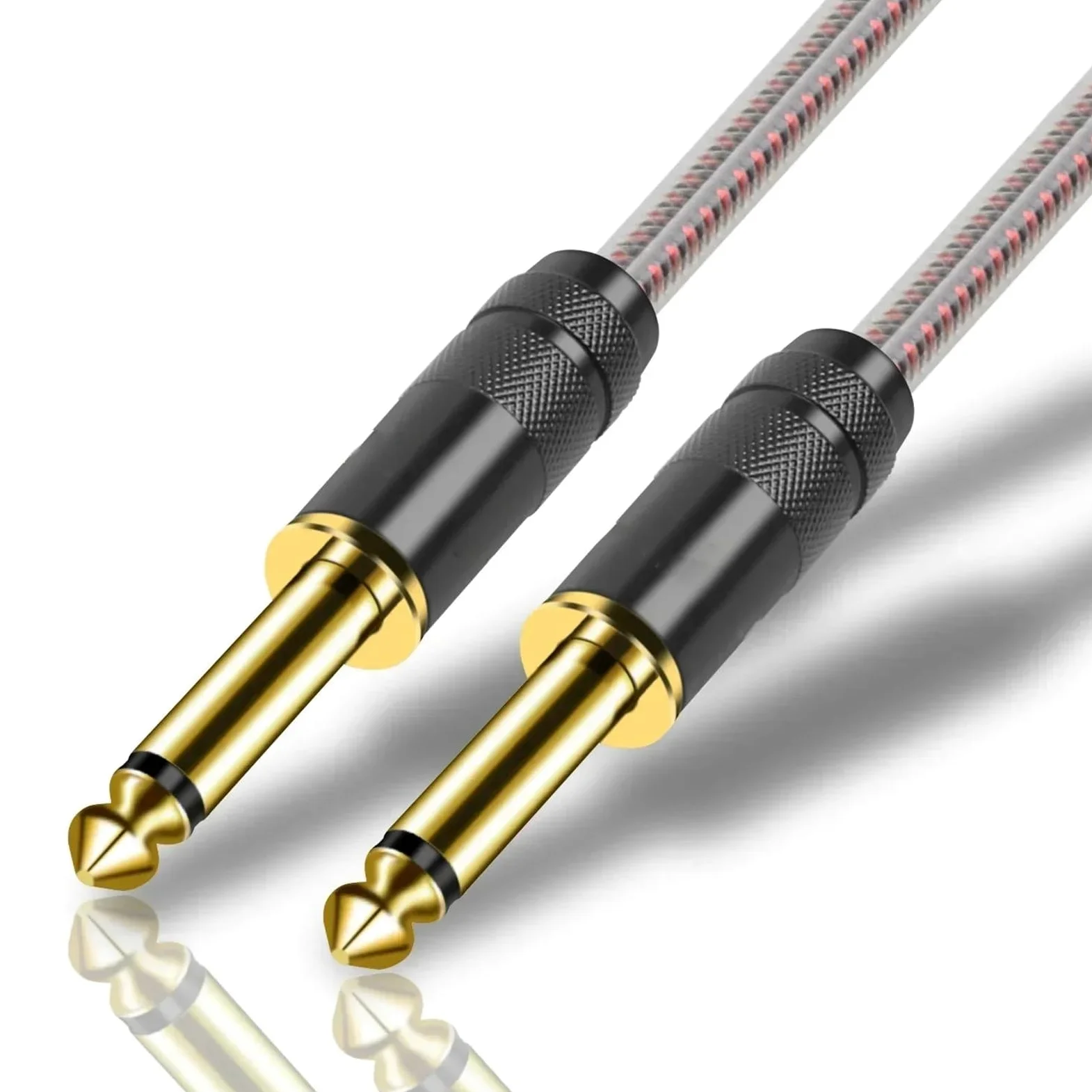 1/4 Cala 6,35 Mm Mono Jack TS Kabel Głośnikowy Do Gitary Elektroniczny Wzmacniacz Perkusyjny Kabel Miksera Audio Kabel do Instrumentów Gitarowych (Color : 10m)