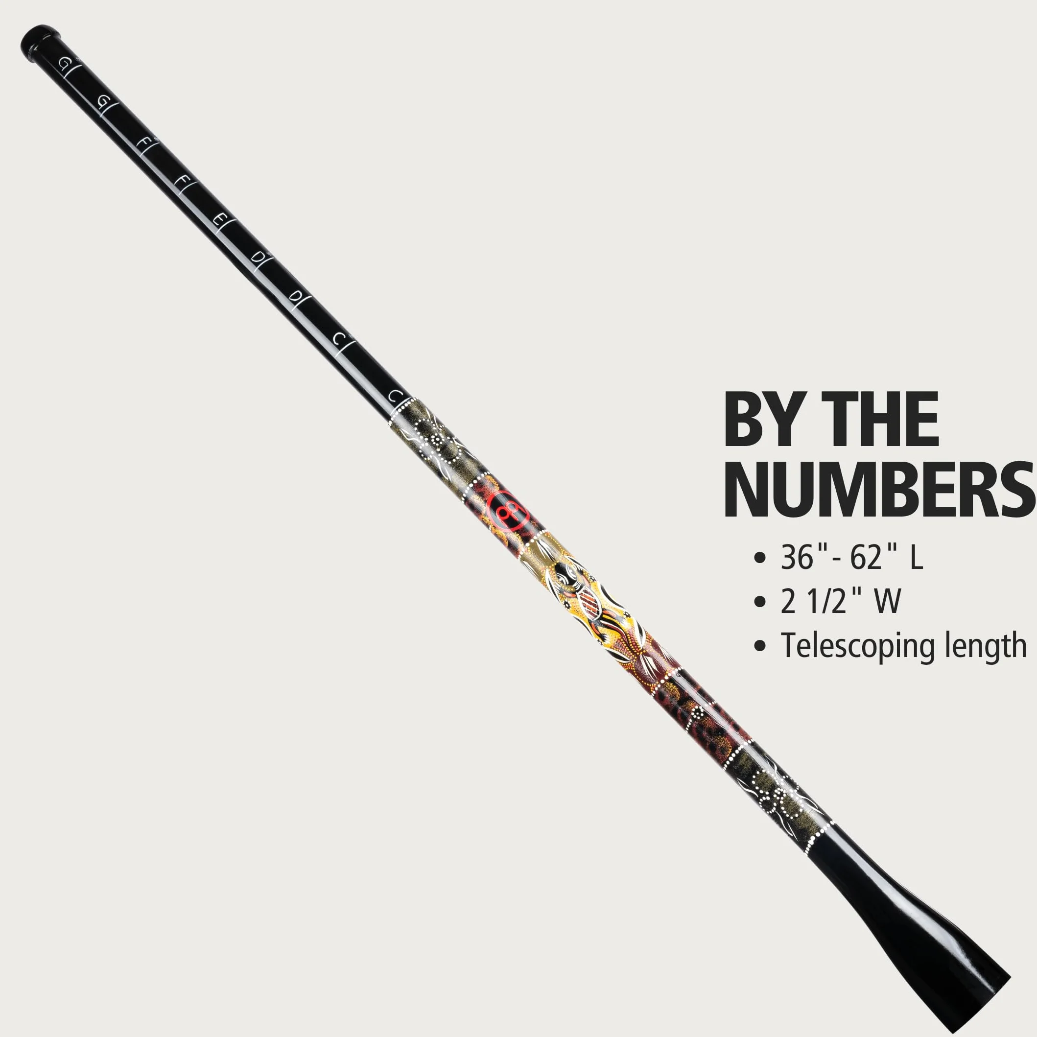 Meinl Didgeridoo TSDDG1-BK, Trombone 36" - 62", Fiberglass