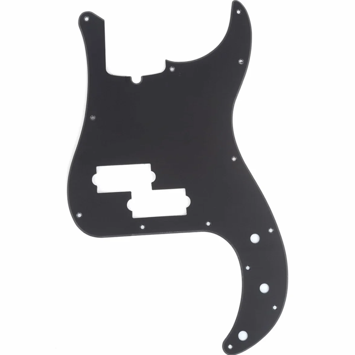 Musiclily Pro 13 Otworów Typ Nowoczesny Pickguard P Bass Maskownica do Gitary Basowy 4-strunowy American Precision Bass, 1 warstwowy Czarny Matowy