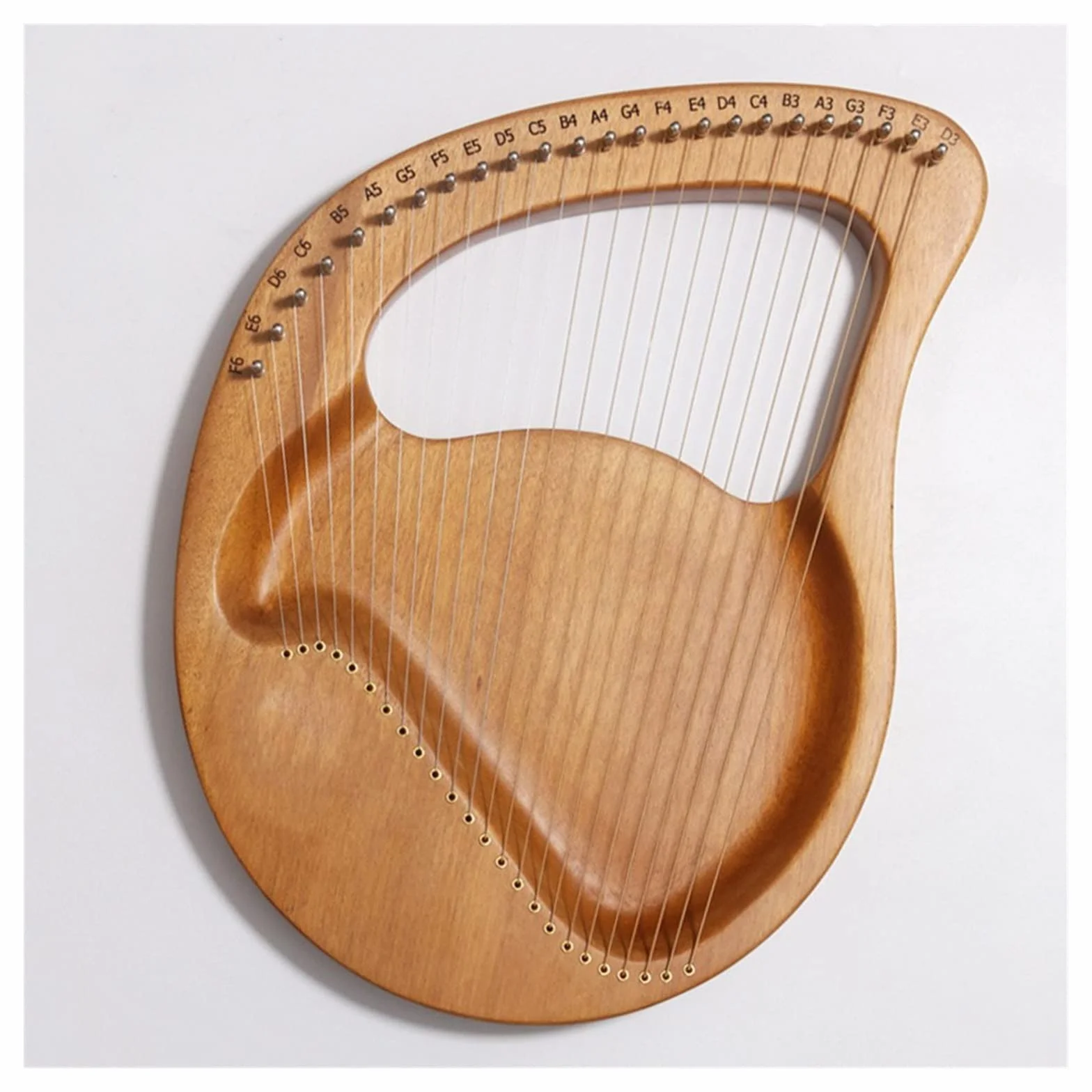 Lirowa harfa 24 Struny Lira Lira Harfa Drewniana Mahoniowa Harfa Muzyczny Instrument Dla Początkujących (Color : 3/4)