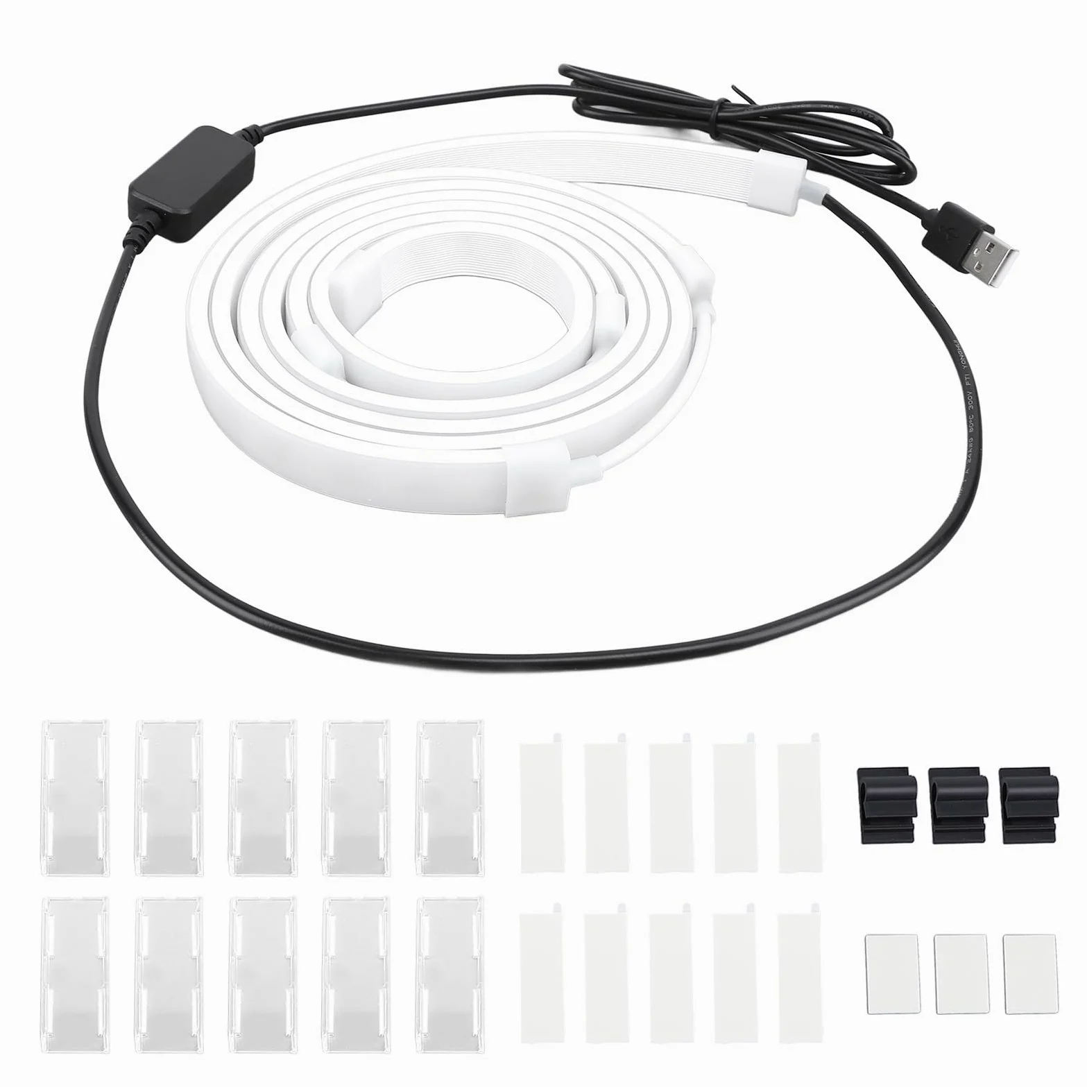 Generic Kolorowy Ekran Komputera USB RGB Podświetlenie LED, łatwa Instalacja, Wiele Trybów Oświetlenia dla 49-calowego Wyświetlacza Biurkowego