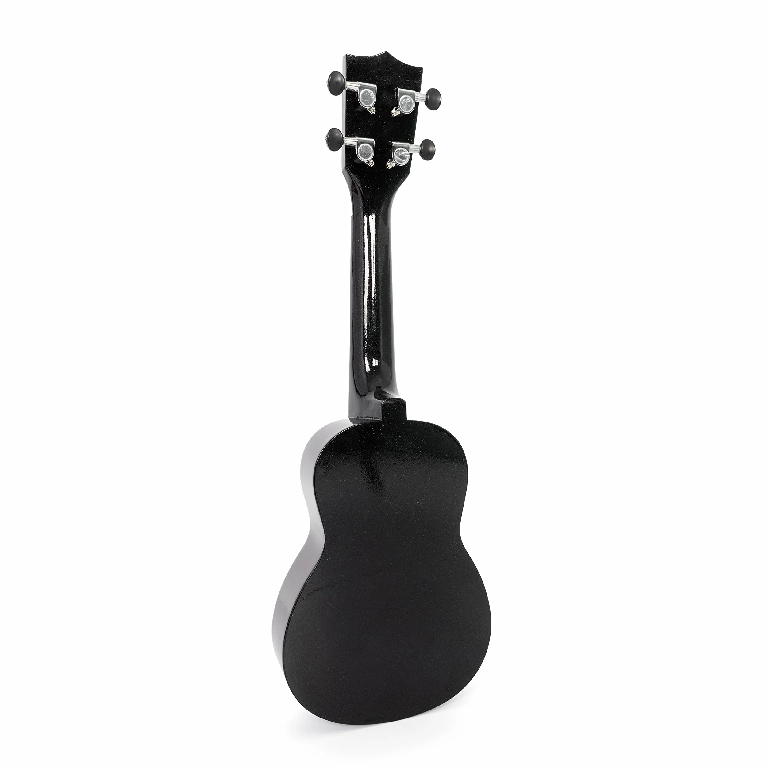 Ukulele sopranowe w kolorze czarnym z czarną torbą