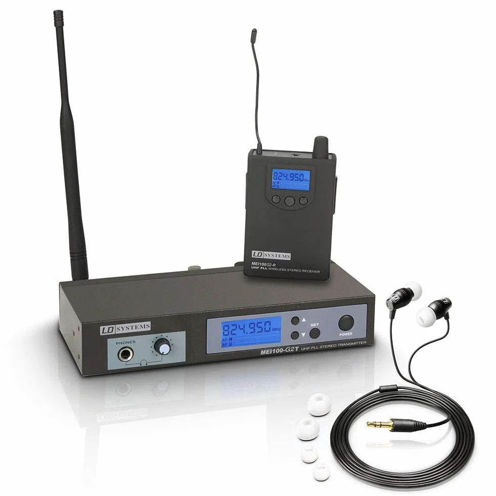 LD Systems Adam Hall MEI 100 G2 bezprzewodowy system monitoringu dousznego, czarny