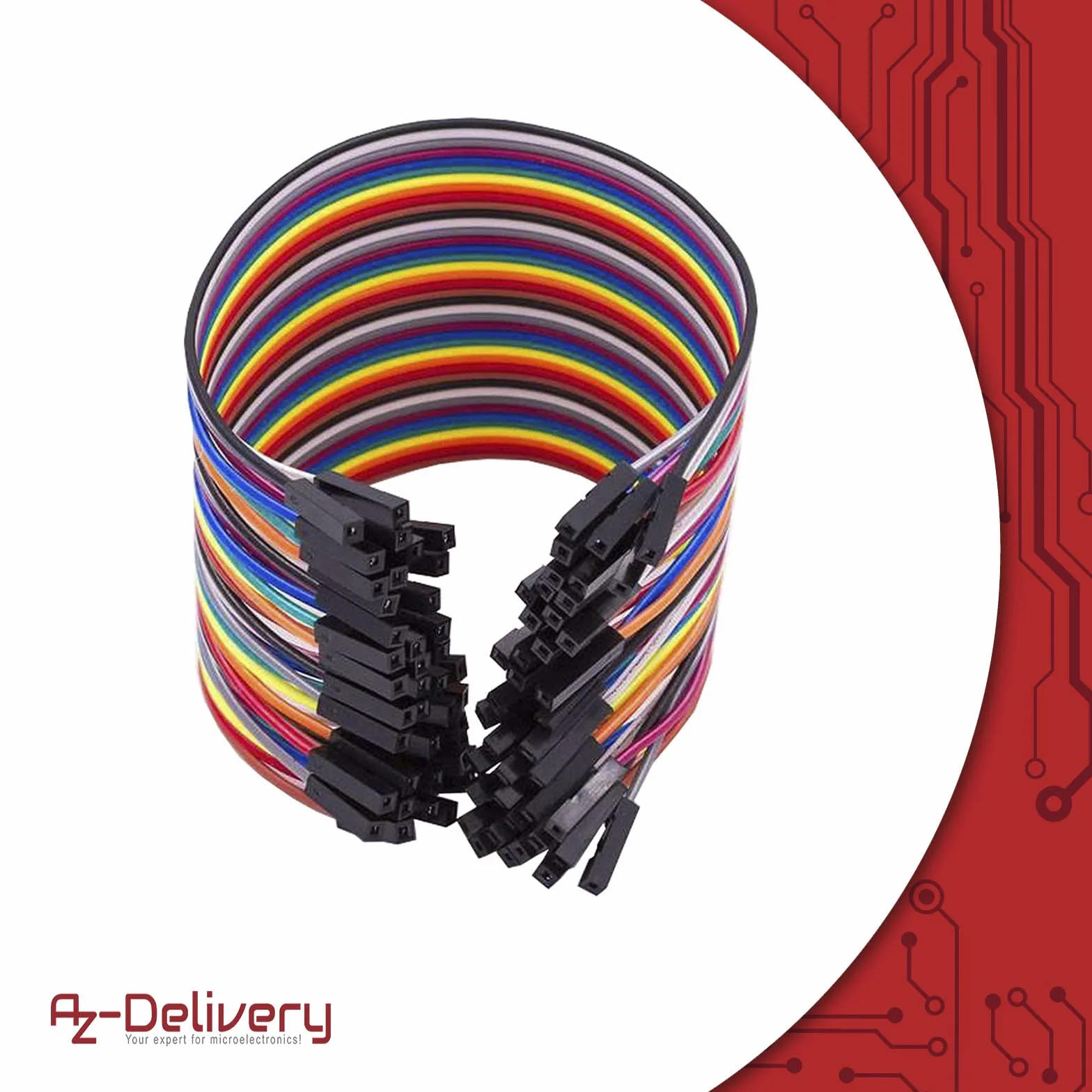 AZDelivery Przewód połączeniowy 20 cm F2M żeński do męskiego kompatybilny z Arduino i Raspberry Pi