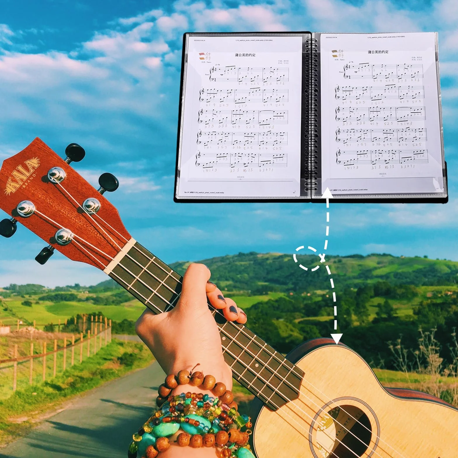 Teczka na Nuty A4 - Czarna, 30 Kieszeni/90 Stron, dla Muzyków i Zespołu Music Note