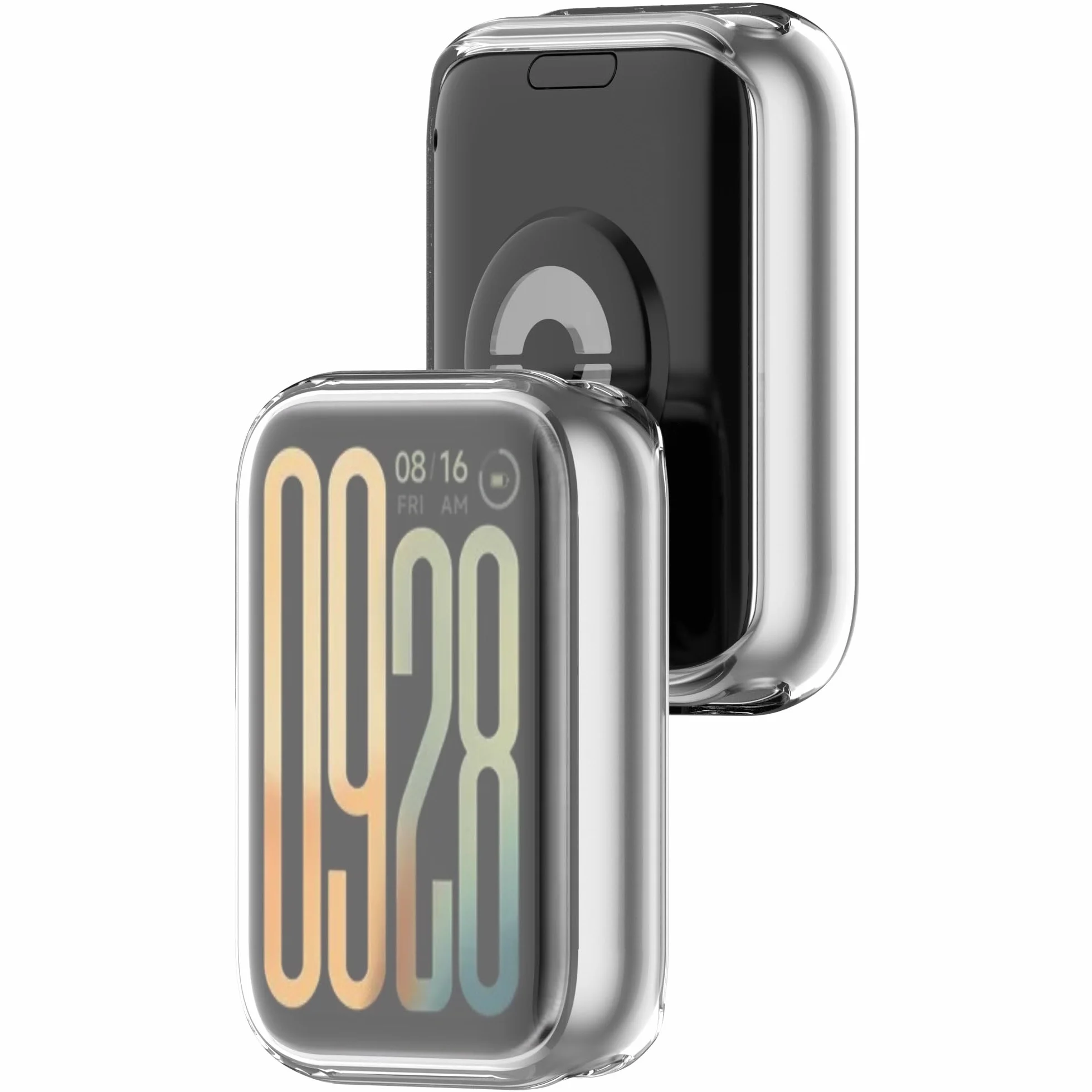 FTRONGRT Etui kompatybilne z Xiaomi Smart Band 9 Pro, odporne na zarysowania, miękkie powlekanie TPU, kompleksowa ochrona, etui do zegarka Xiaomi Smart Band 9 Pro, przezroczyste