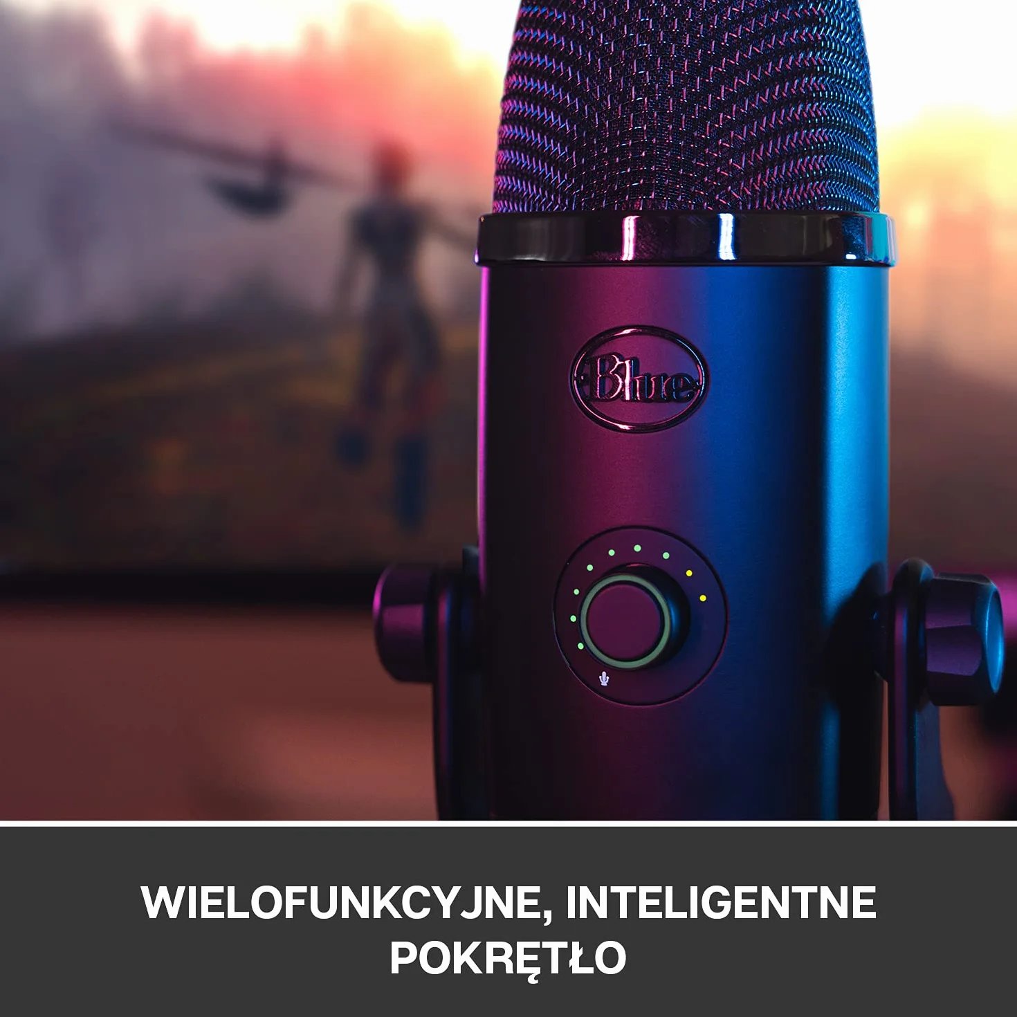 Blue Yeti X Professional Mikrofon Kondensacyjny USB do PC, Mac, Gamingu, Nagrywania, Streamingu, Podcastów na PC, Mikrofon z Funkcją High-Res Metering, Oświetleniem LED, Efekty Blue VO!CE - Czarny