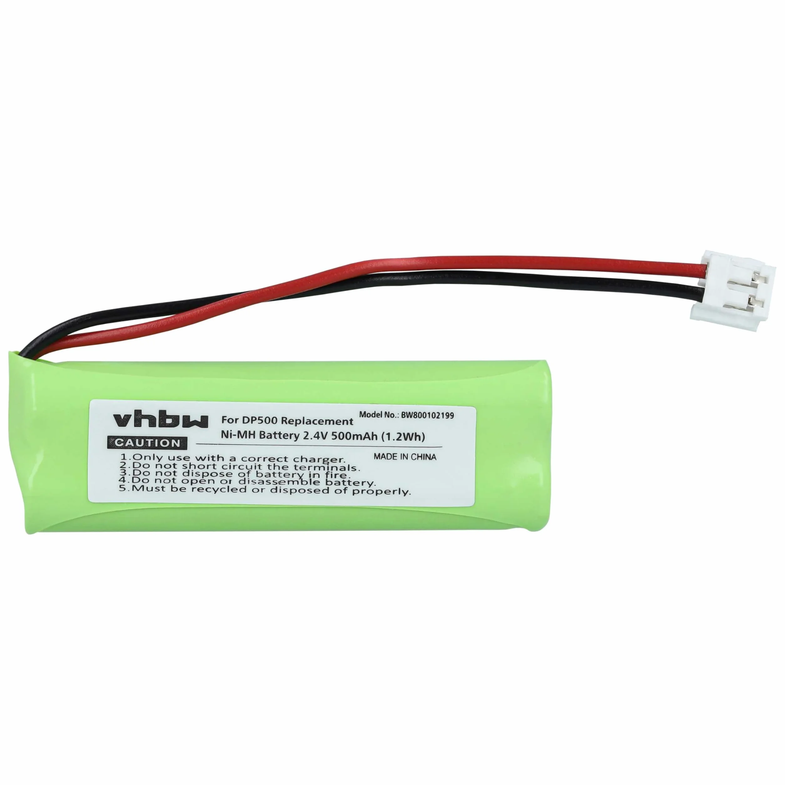 vhbw 2 x bateria pasująca do Medion MD82622, MD83001, MD83022, MD83091, MD83166, MD83274, MD83542, m.in. telefon stacjonarny (500 mAh, 2,4 V, NiMH)