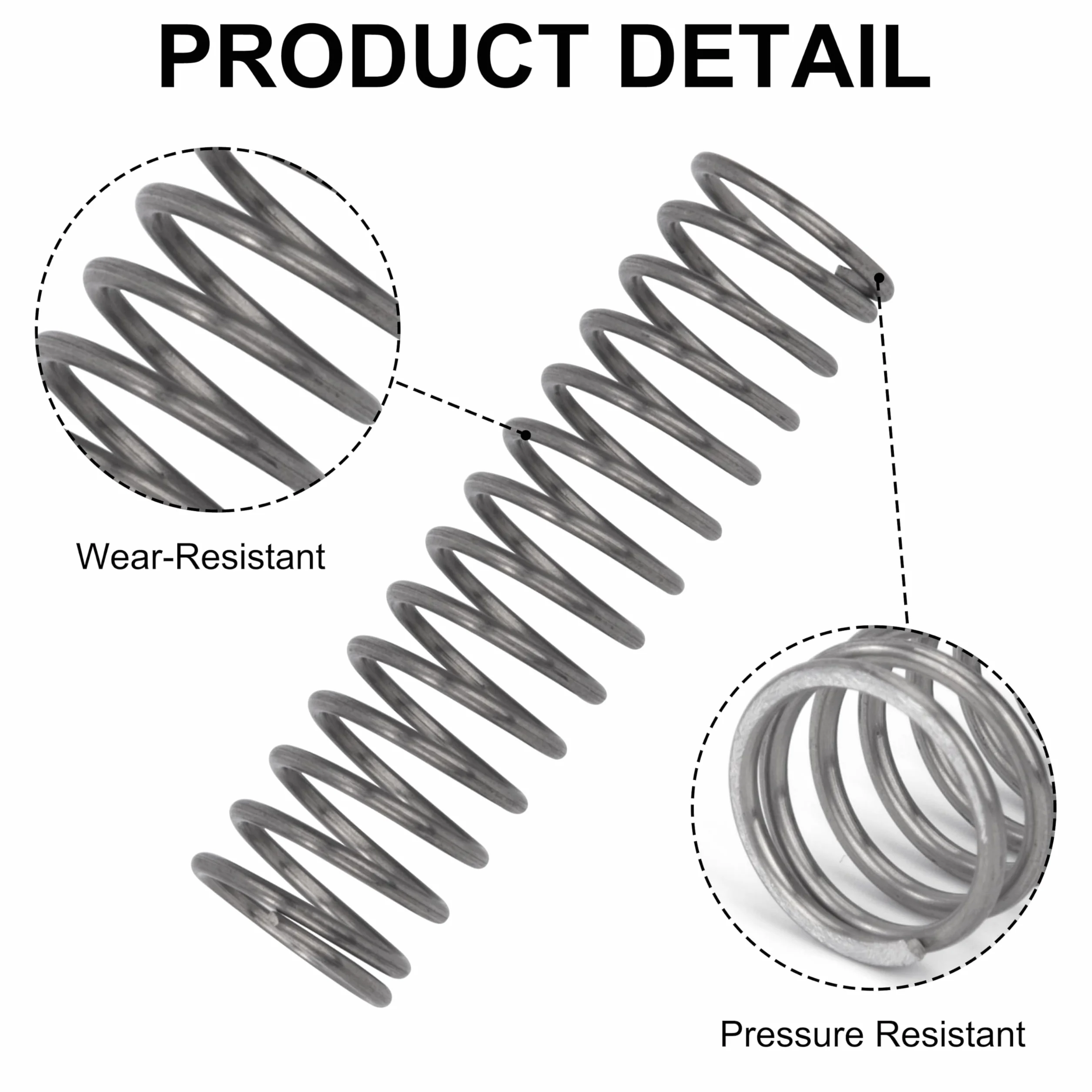 Sprężyna kompresyjna 55 mm sprężyny kompresyjne ze stali nierdzewnej średnica drutu 1,4 mm średnica zewnętrzna 12 mm siła sprężyny 2,2 kg 10 sztuk