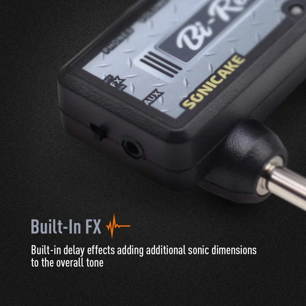 SONICAKE Bi-Reactor przenośny wzmacniacz słuchawkowy do gitary USB ładowany z opóźnieniem