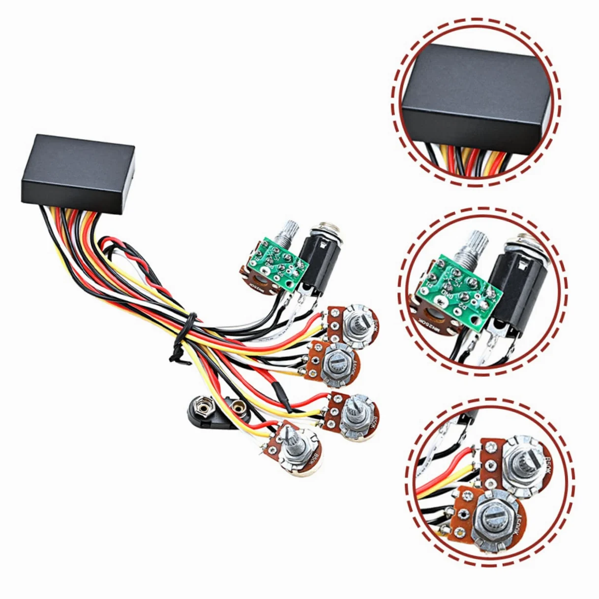 Toyvian 5Szt linia basu gitar przedwzmacniacz gitarowy instrumenty muzyczne gitara obwód do montażu gitary partia gitary remont Składnik część Akcesoria instrument muzyczny