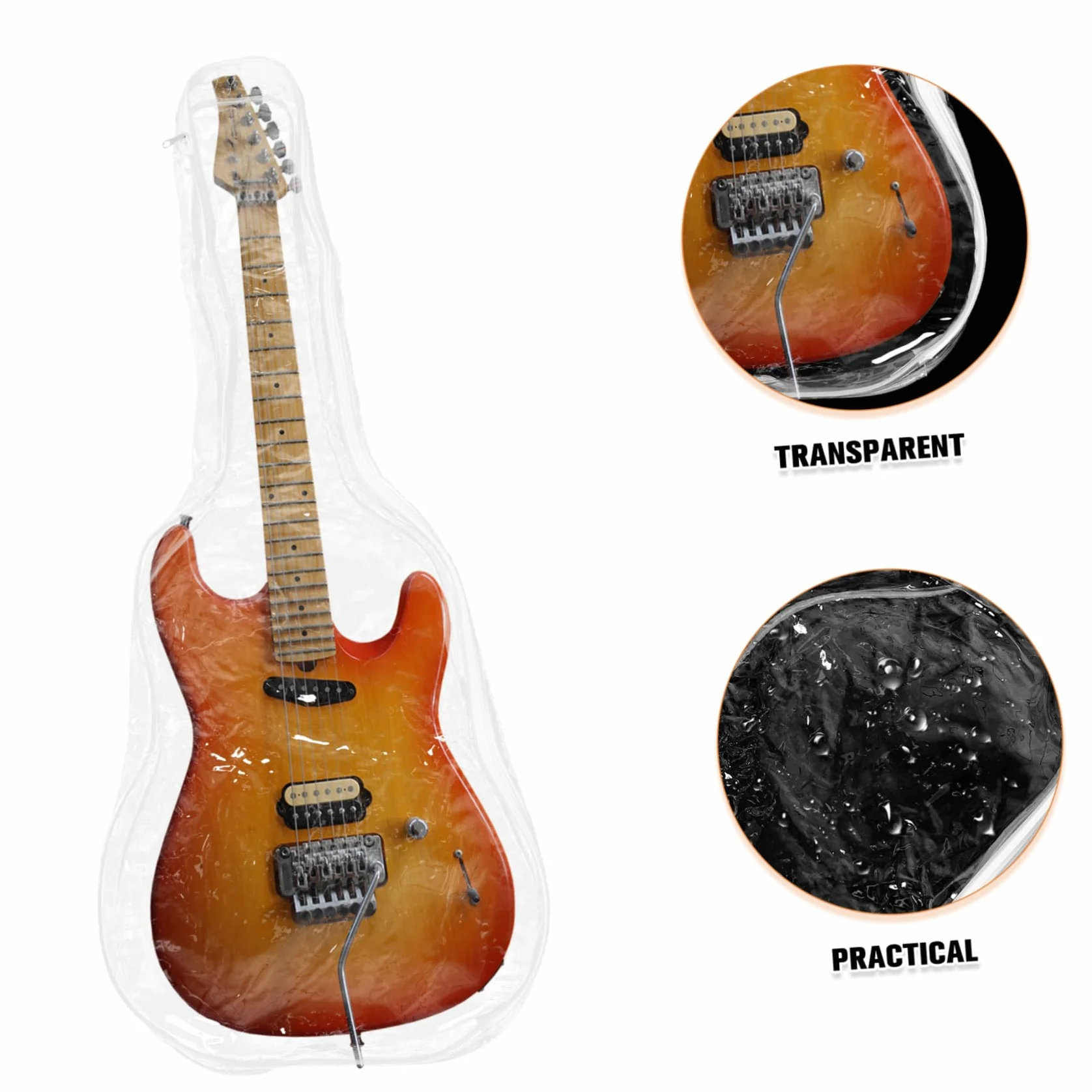 UPKOCH Transparentny Pokrowiec Gitarę Elektryczną Pvc Praktyczny i Lekki Ochraniacz Instrumentu Idealny Do Transportu Koncerty i Próby Sztuka