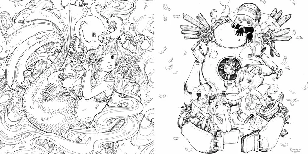 Best of Pop Manga Coloring Book