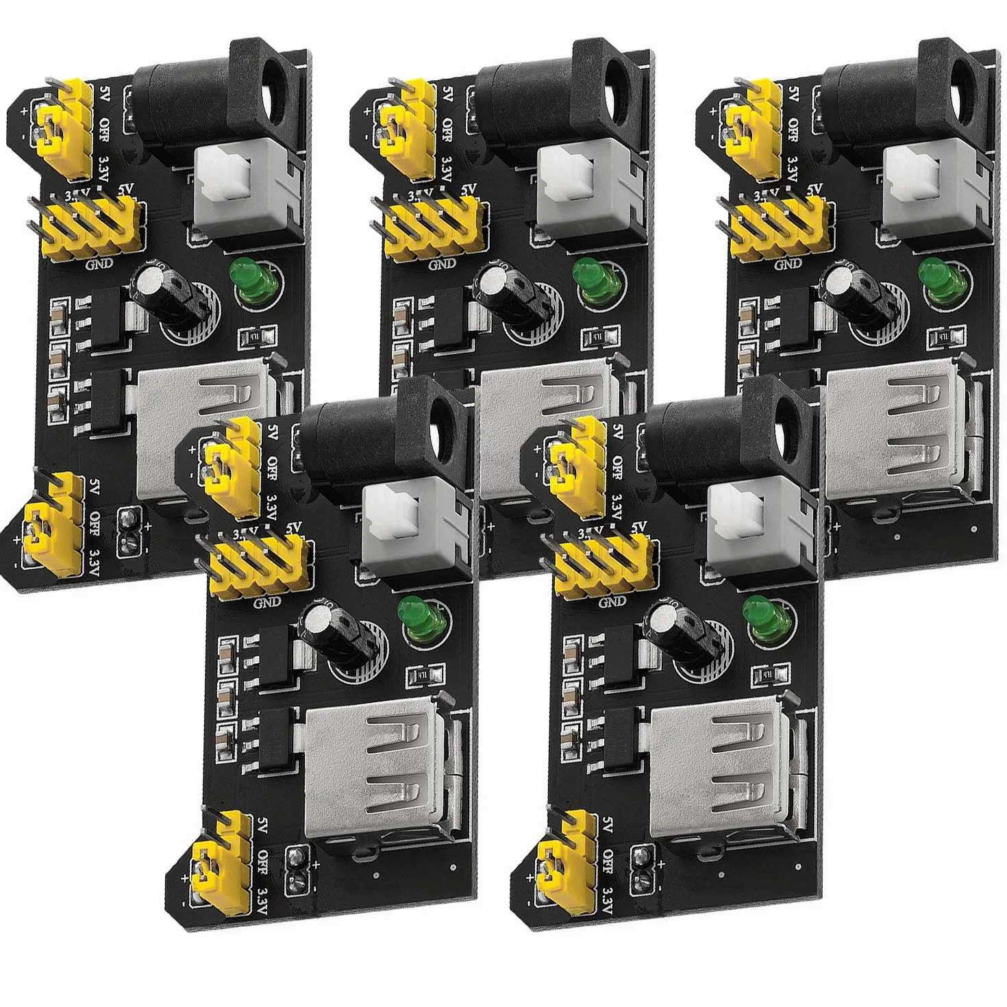 AZDelivery MB102 Breadboard Power Supply Adapter Power Supply Module 3.3V/5V kompatybilny z Arduino i Raspberry Pi w tym e-Book!