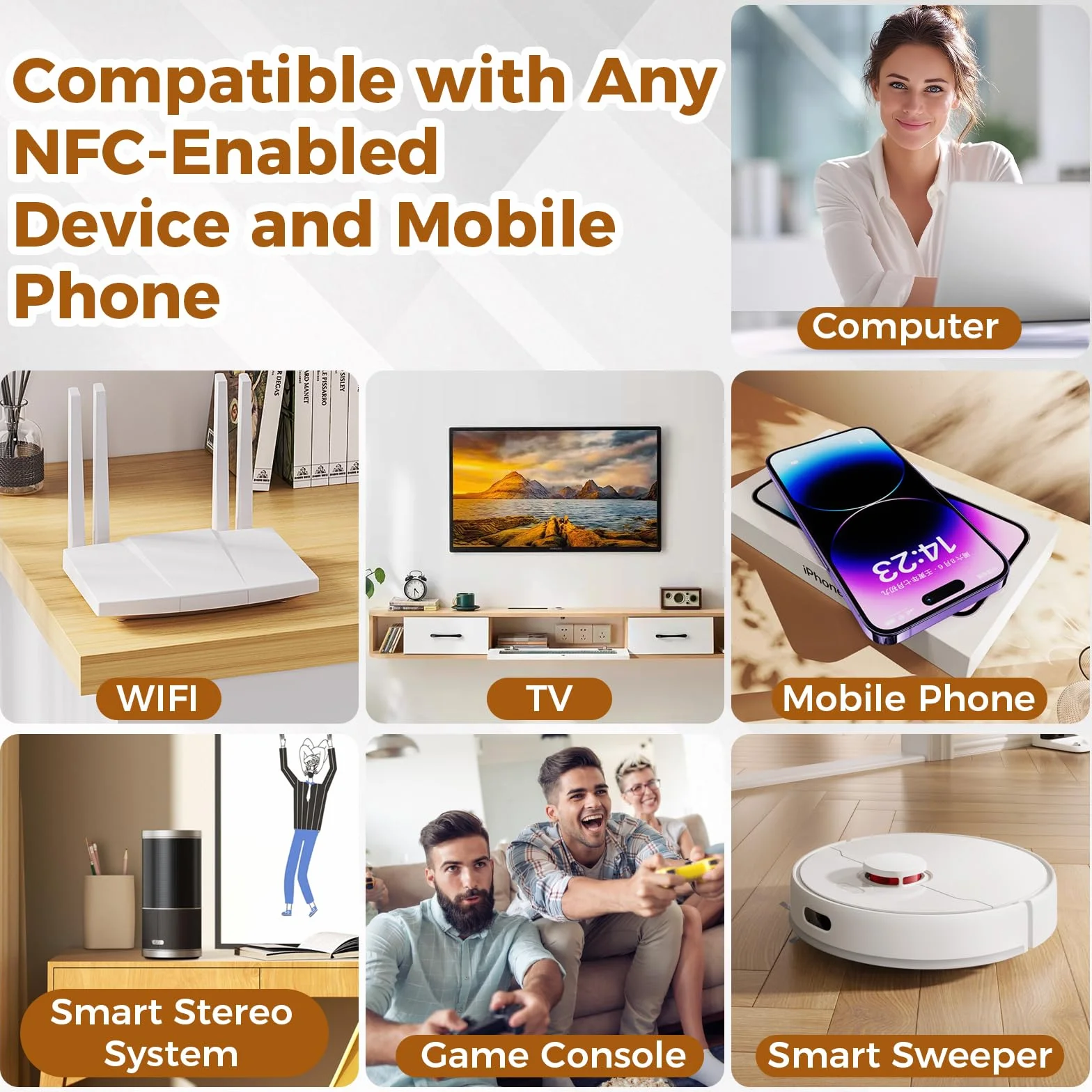 12szt. naklejek NFC Tag 1cm Mini NFC naklejki wodoodporne NTAG213 FPC naklejki NFC Tagi naklejki NFC programowalne NFC Chip NFC karty RFID Tag dla wszystkich telefonów komórkowych i urządzeń Smart z