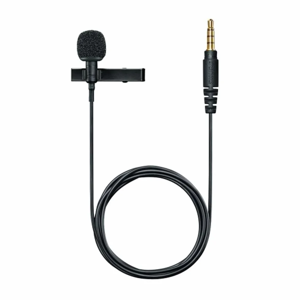 Shure MVL Lavalier Mikrofon klapowy do iPhone'a i tabletu, 3,5 mm, z osłoną przeciwsłoneczną