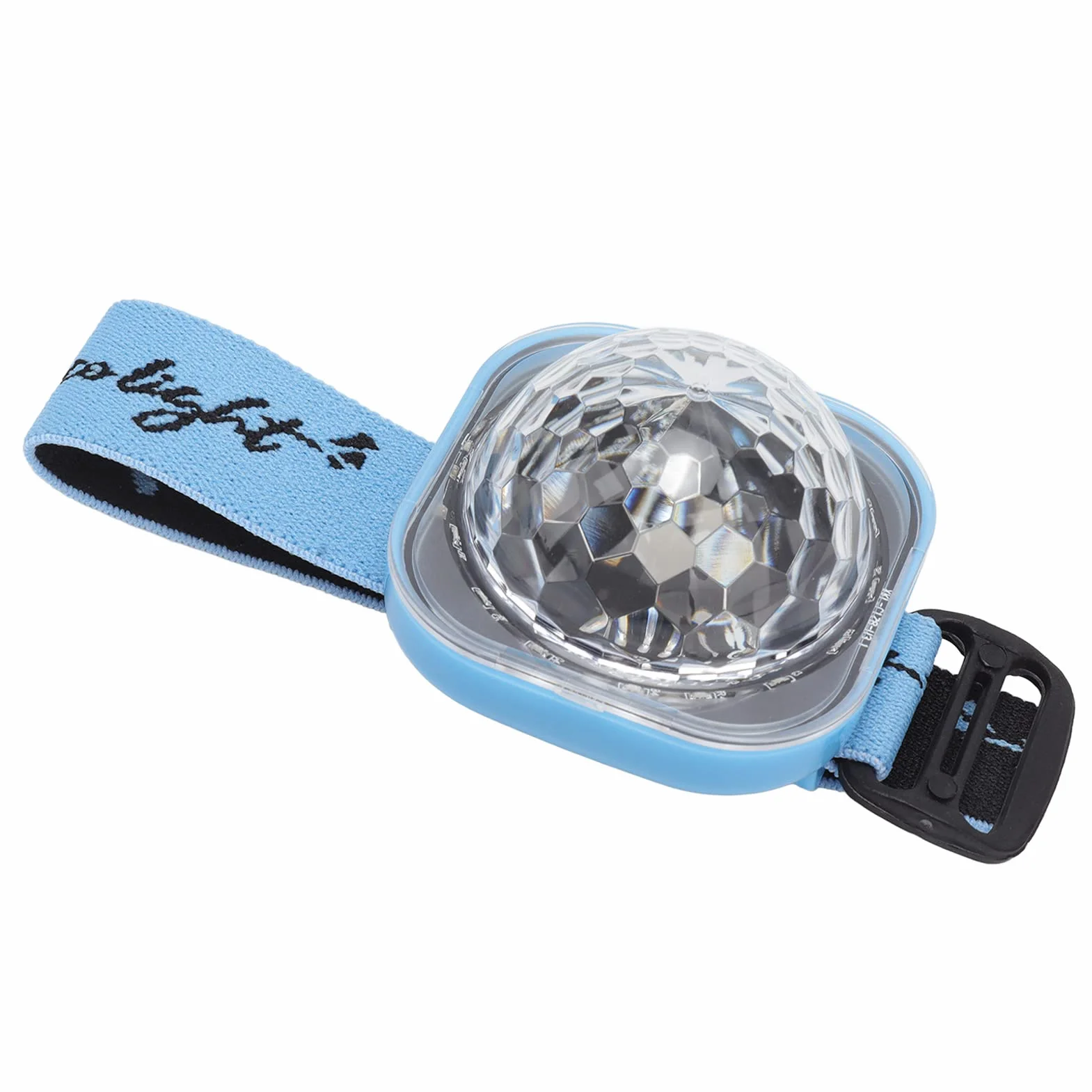 Mini Disco Lights Przenośne Obrotowe Oświetlenie Imprezowe Disco Bransoletka na światło RGB Strobe DJ Led Lights (Niebieska muszla)