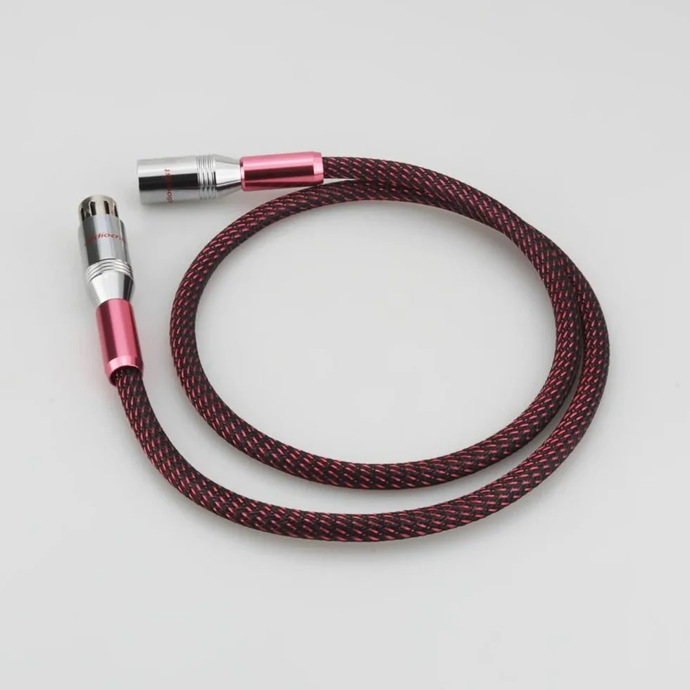 AES/EBU cyfrowy kabel audio srebrny zrównoważony XLR 1m HiFi