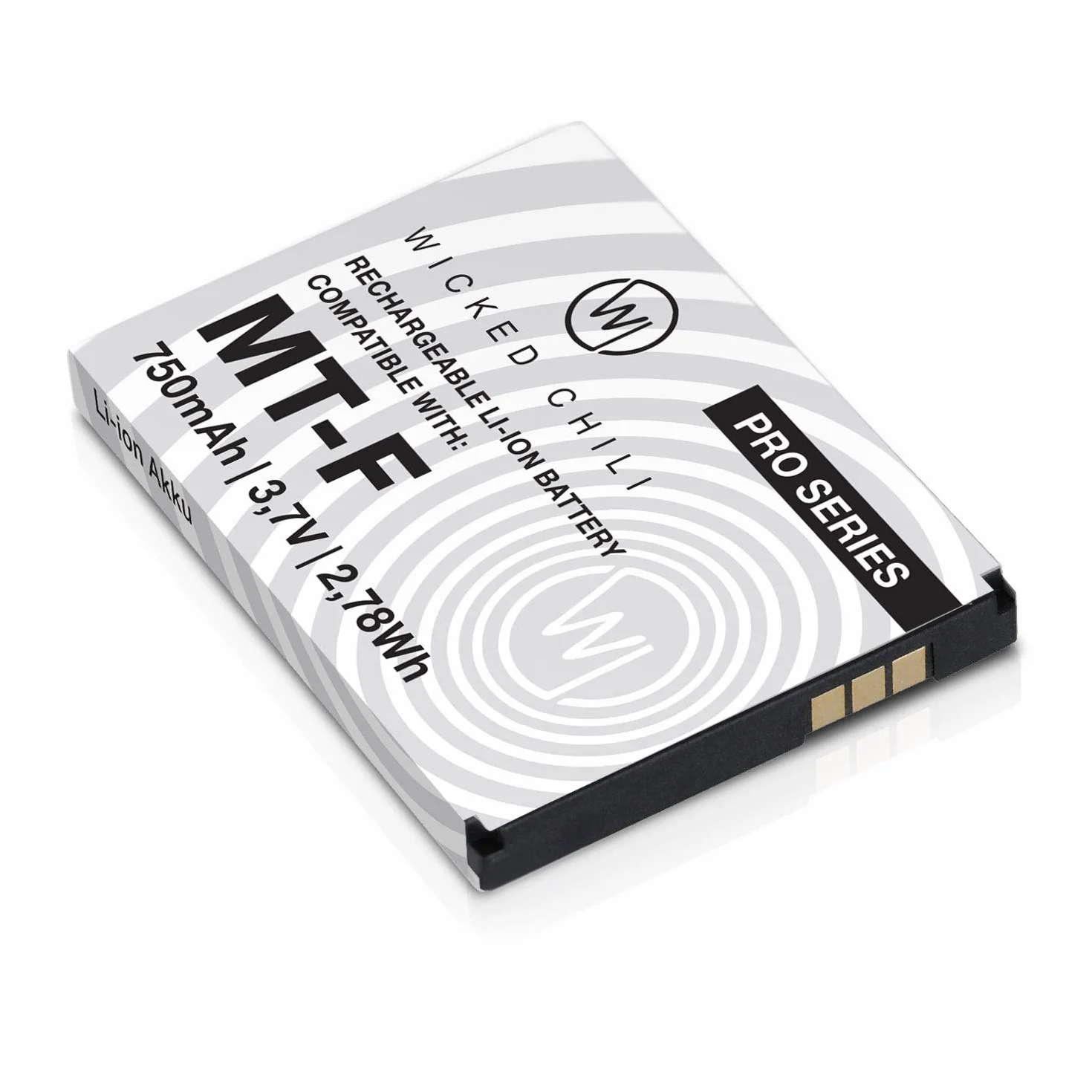 Wicked Chili 3 sztuki baterii kompatybilnych z AVM Fritz!Fon C5 / C4 / M2 / Fritzfon bateria zapasowa do oryginalnego AVM Fritz Fon 312BAT006, 312BAT016 (750 mAh Li-Ion)
