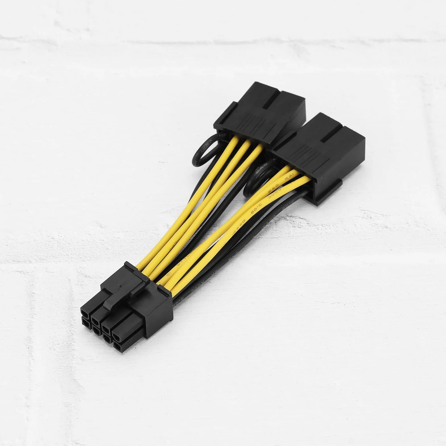 2 szt. Kabel zasilający karty graficznej 18AWG cynowana miedź procesor 8-pinowy męski na podwójny P-CIE 8-pinowy kabel żeński 030-0571-000 kompatybilny z Tesla K80 M40 M60
