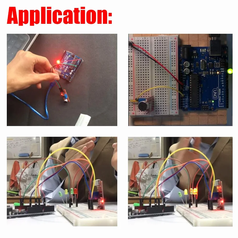 5 szt. mikrofonowy moduł czujnika dźwięku AVR PIC bardzo czuły rozpoznawanie głosu do Arduino z kablem Dupon