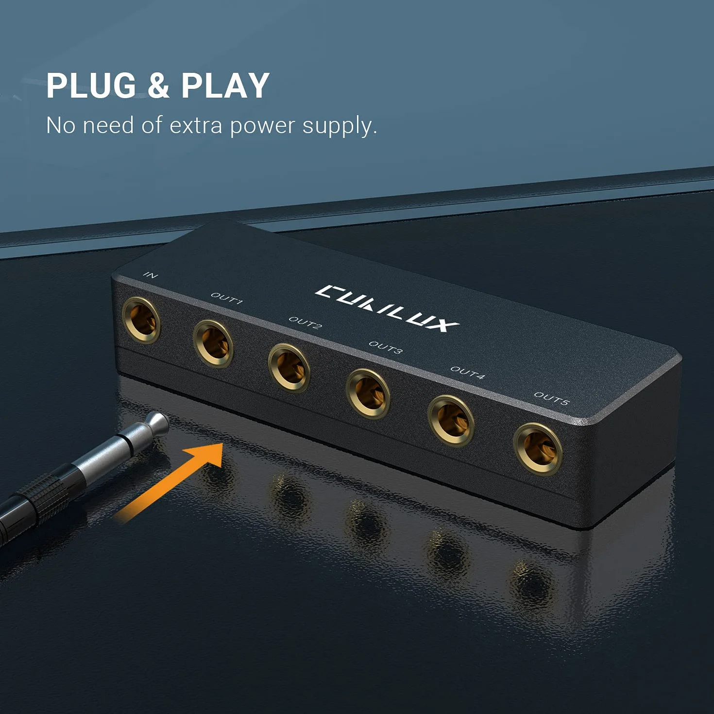 Cubilux Pasywny Rozdzielacz Słuchawek 6.35mm, 1/4” Stereo Rozdzielacz Audio Multi, Rozdzielacz TRS TS Aux z Wieloma Portami do Sygnalu Gitary, Nagrywania Studyjnego, Występów na Żywo, Monitorów