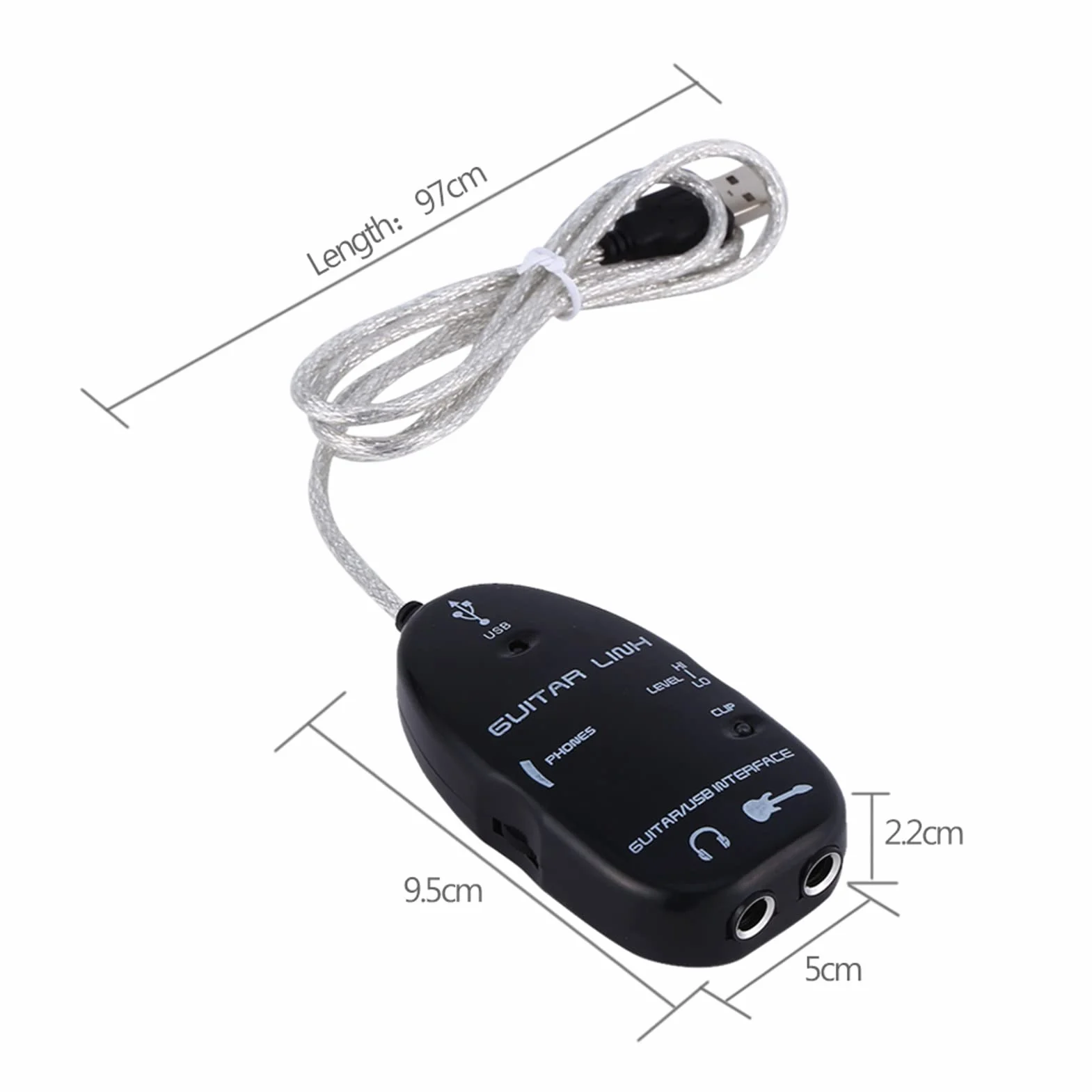 Kabel Rocksmith, profesjonalny kabel łączący do gitary USB, łatwa instalacja typu plug and play, sprzęt do nagrywania gitary z komputerem i jest odpowiedni do monitorowania