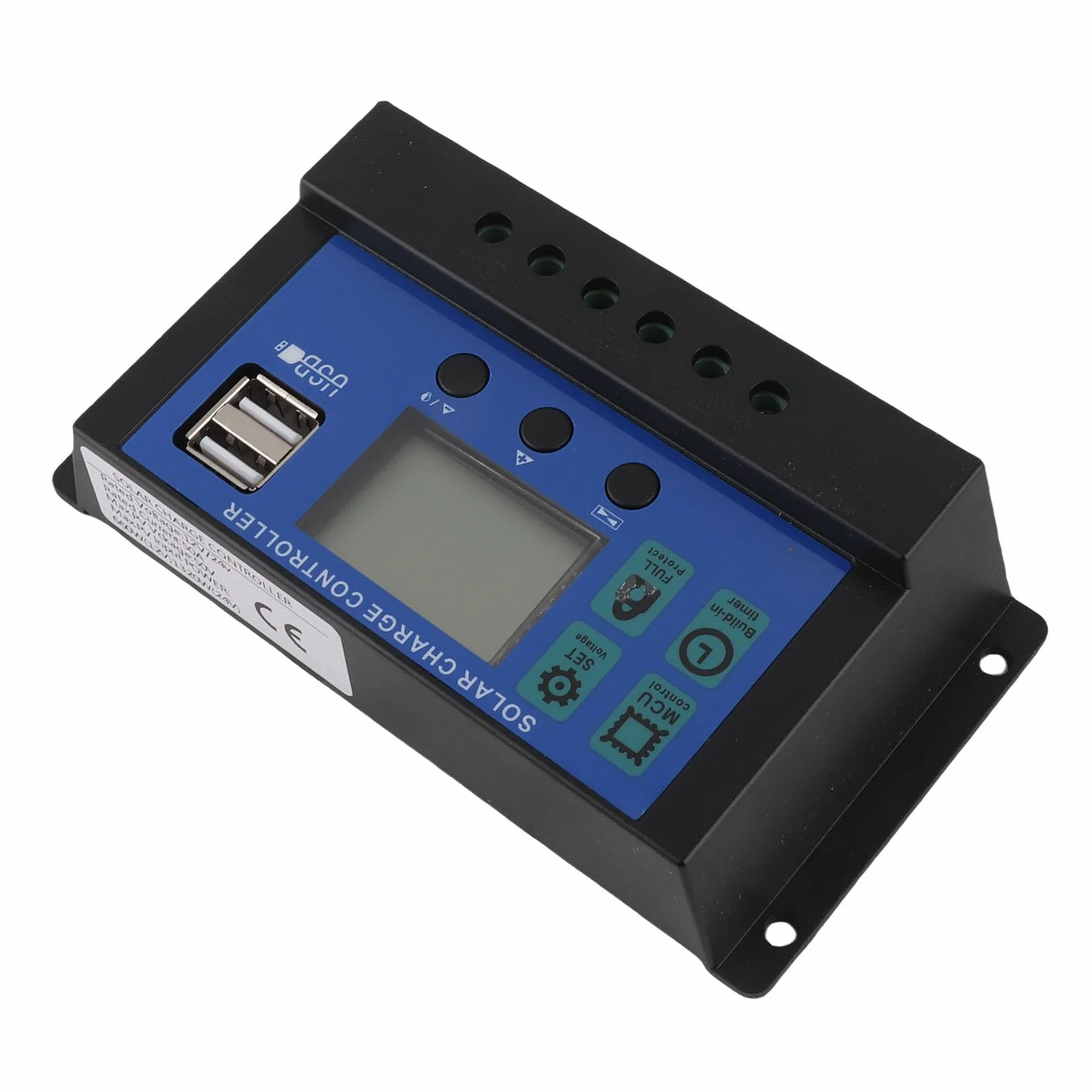 Kontroler ładowania słonecznego, 60A/50A/40A/30A/20A/10A 12V 24V, automatyczny regulator ładowania słonecznego, sterownik PWM, 50 A