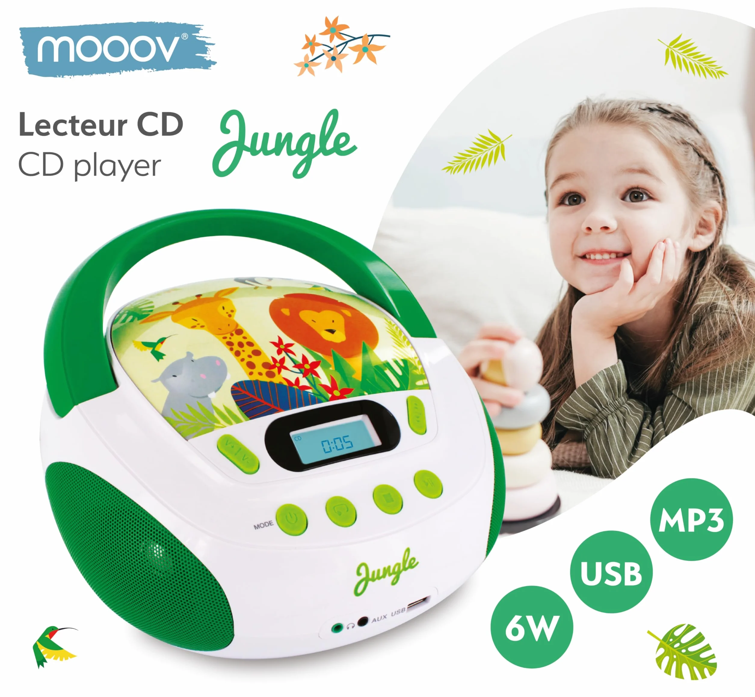 Metronic Gulli przenośne radio/odtwarzacz CD/MP3