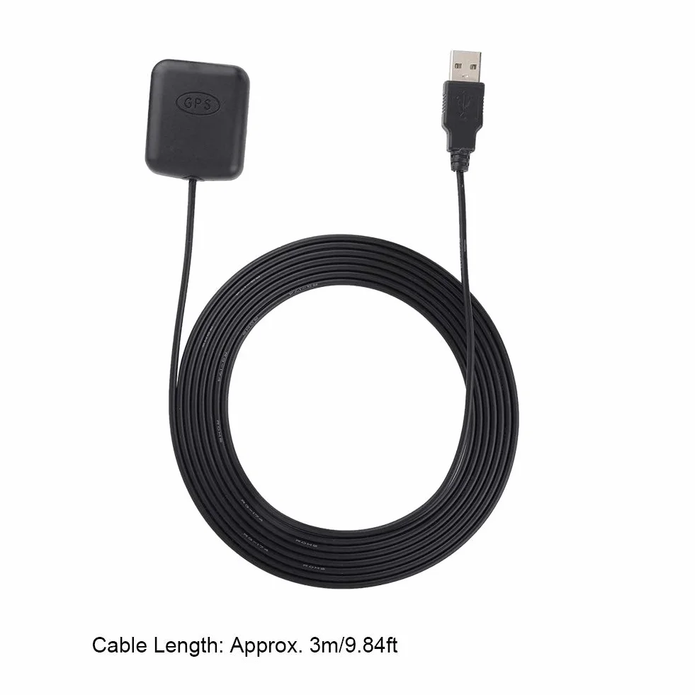 Samochodowa antena GPS, / 9,84 ft materiał ABS wielofunkcyjny 2 w 1 samochodowy adapter powietrza GPS do samochodu magnetyczna podstawa z kablem RG174 3 metry interfejs USB