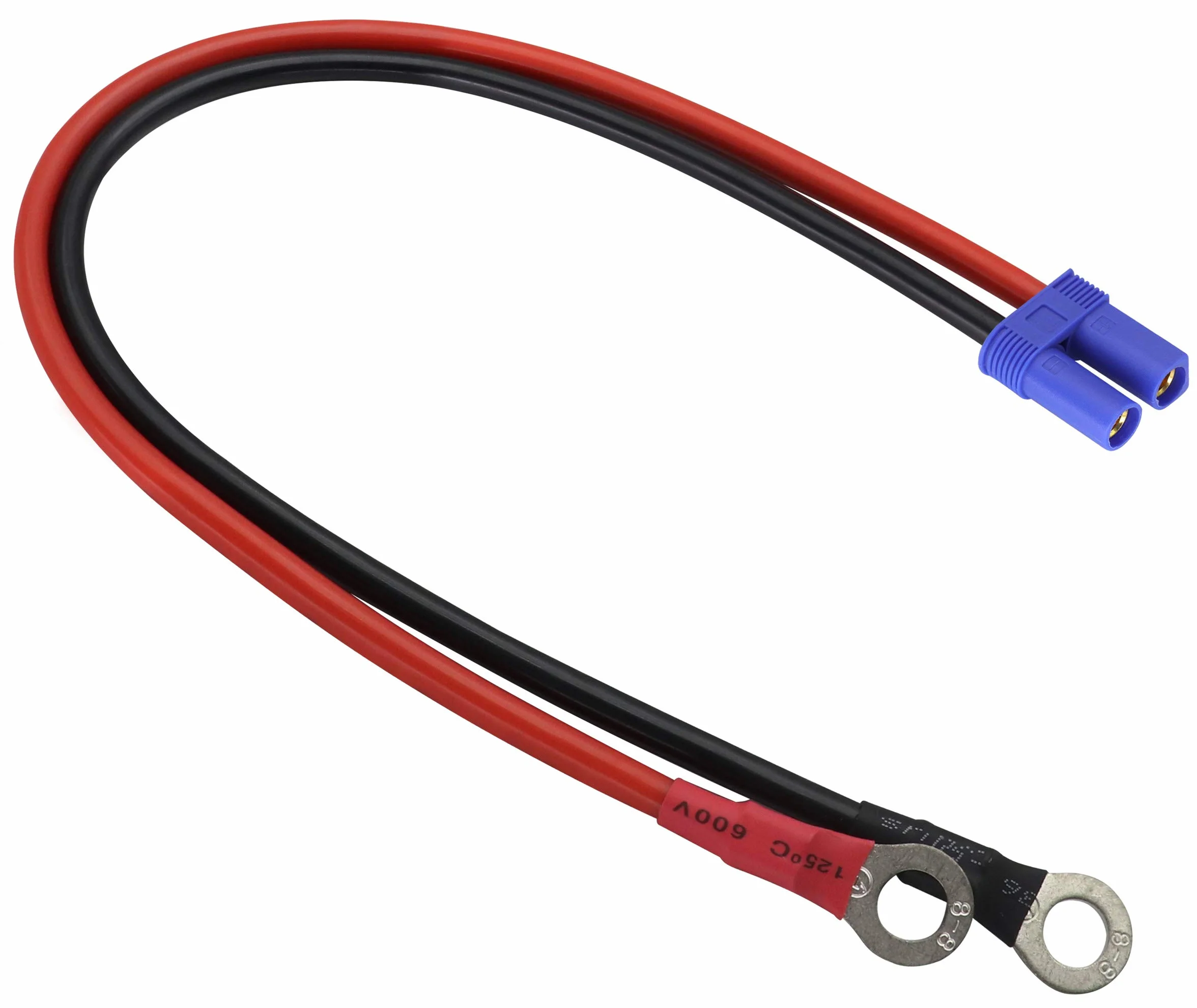 EC5 na kabel adaptera zacisku O-ring, EC5 żeński na oczko oczko, złącze przedłużające 10AWG, RC ESC, ładowarka boczna (40 cm)