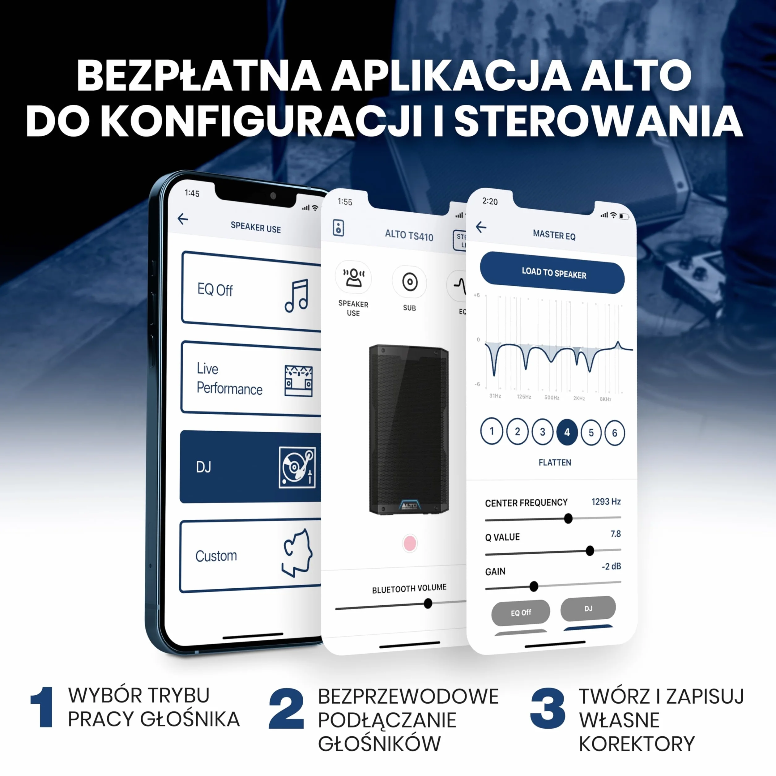 ALTO TS410 Aktywny Głośnik PA 2000W 10" z 3-Kanałowym Mikserem, Bluetooth, Bezprzewodowym Podłączaniem Głośników, DSP i Aplikacją