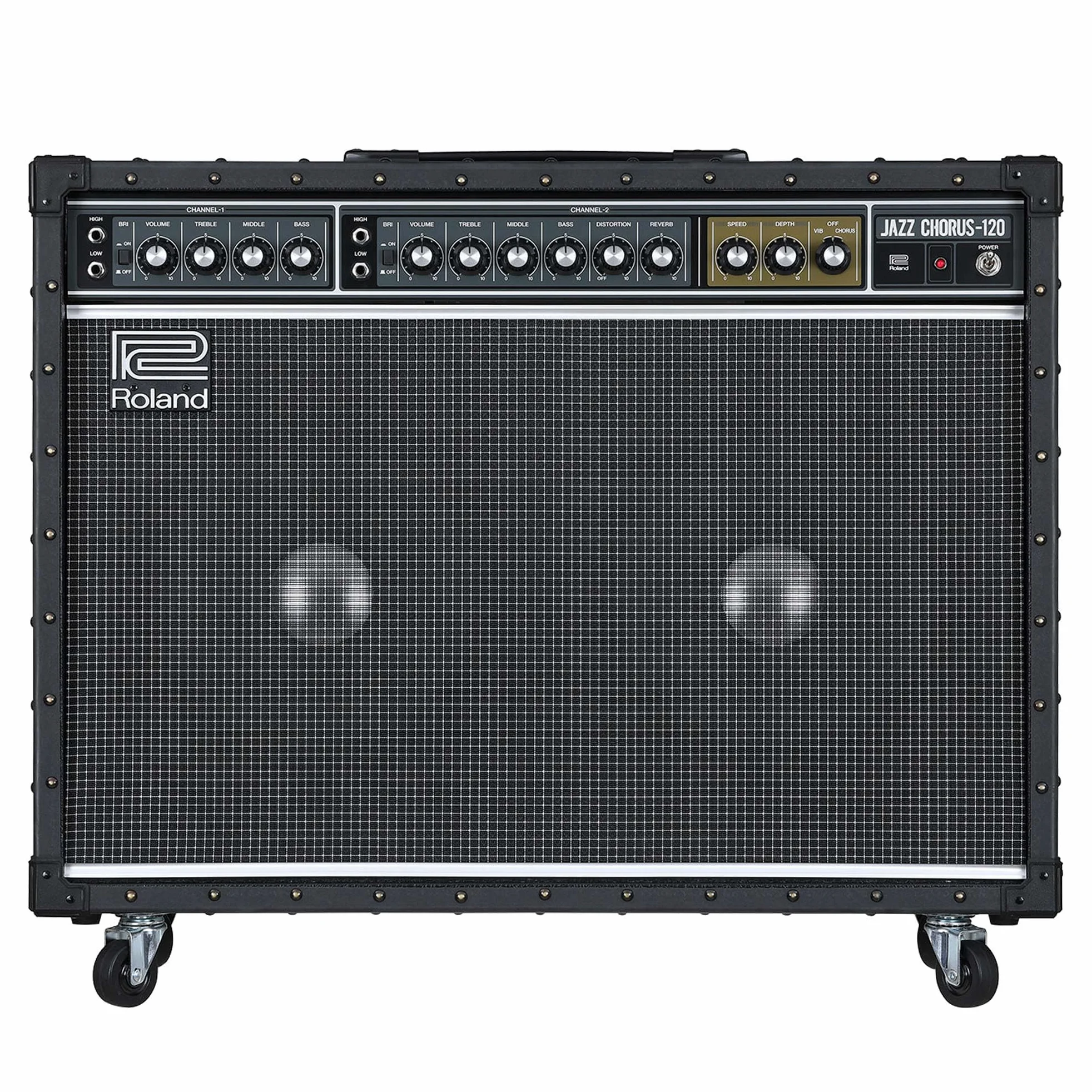 Roland JC-120 Jazz Chorus | Wzmacniacz Gitarowy | Legendarny Czysty Dźwięk JC | Charakterystyczny Efekt Dimensional Space Chorus | Potężny Wzmacniacz Stereo o Mocy 120 W | Dwa Głośniki 12”