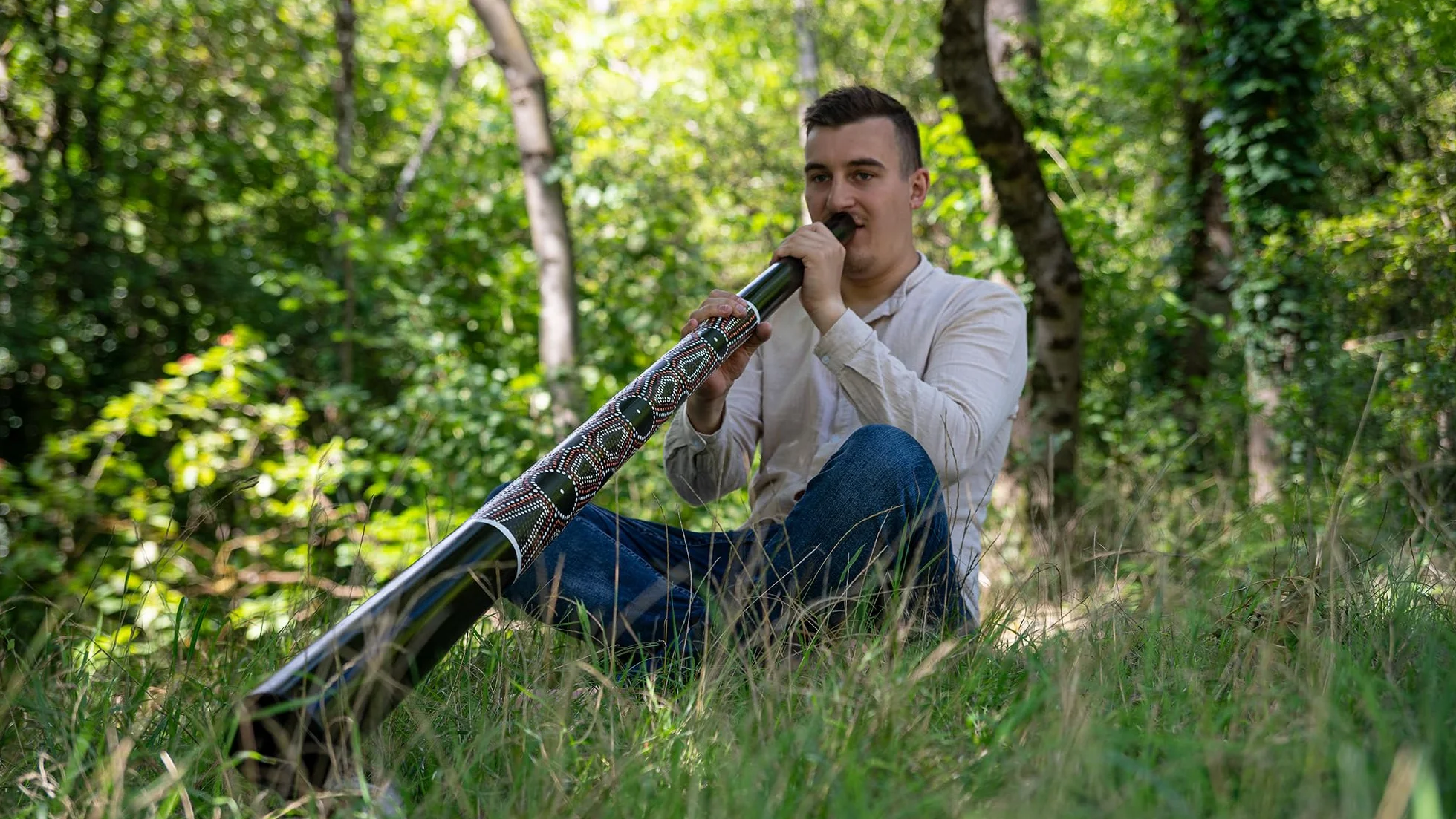Sonic Energy Sliced Pro Didgeridoo składany instrument podróżny tonacja E drewno mahoniowe