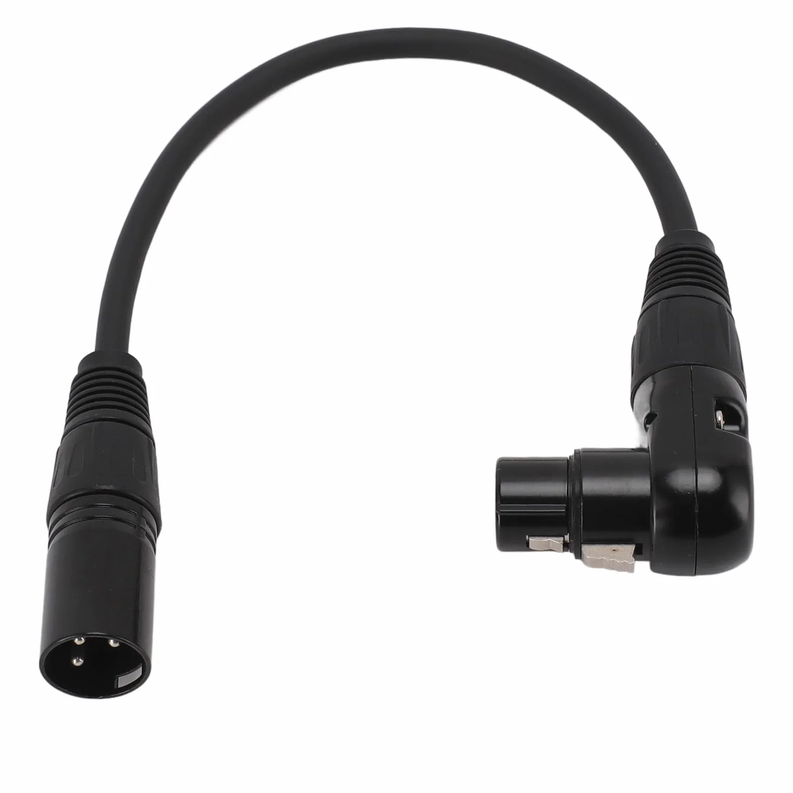 Kabel Mikrofonowy XLR Kątowy żeński na Prosty Męski, Przewód żeński 90 Stopni na Prosty Męski, 3-pinowy na 3-pinowy, Kabel Przejściowy XLR do Głośnika, Studia nagrań, Miksera