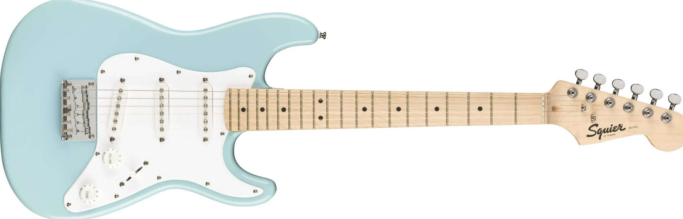 Fender Squier Mini Stratocaster podstrunnica klonowa niebieski Daphne Blue