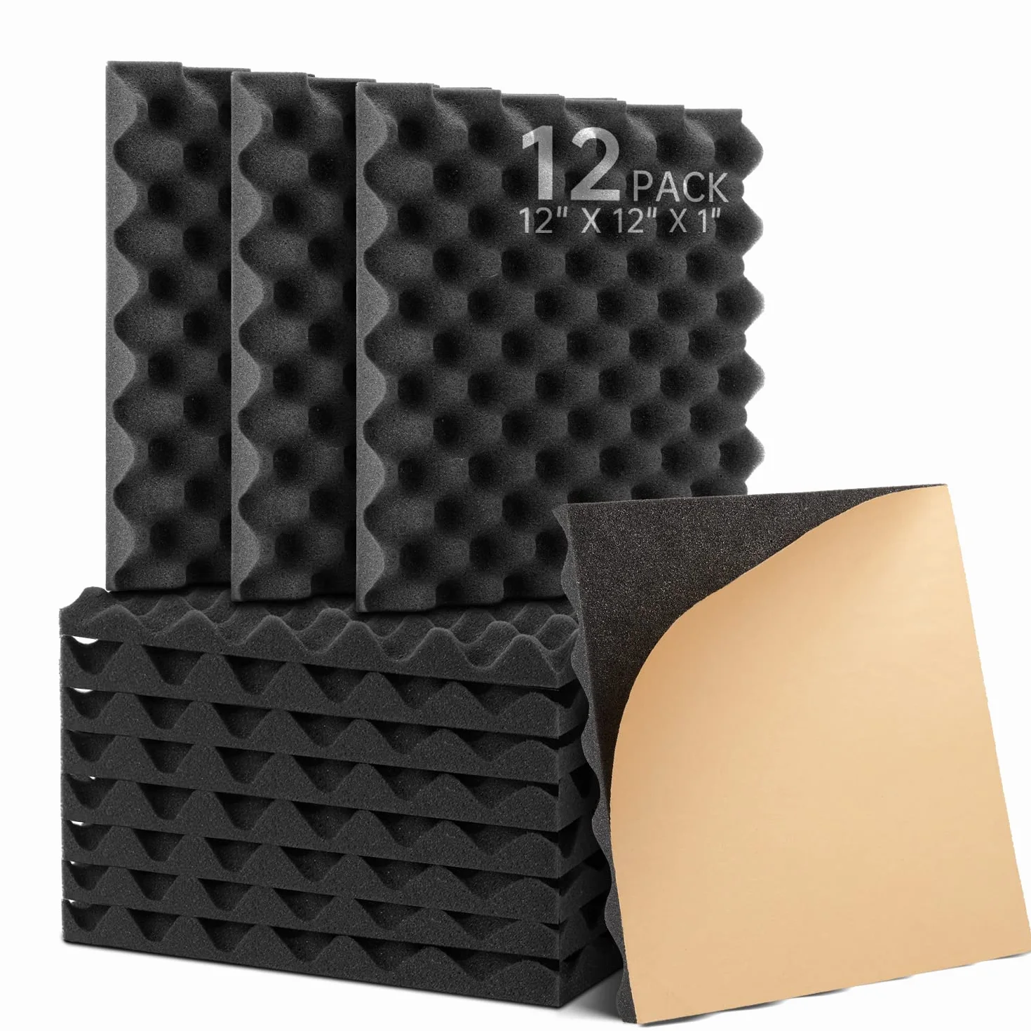 Samoprzylepne Panele Akustyczne Pianka 30x30x2,5 cm 12 sztuk