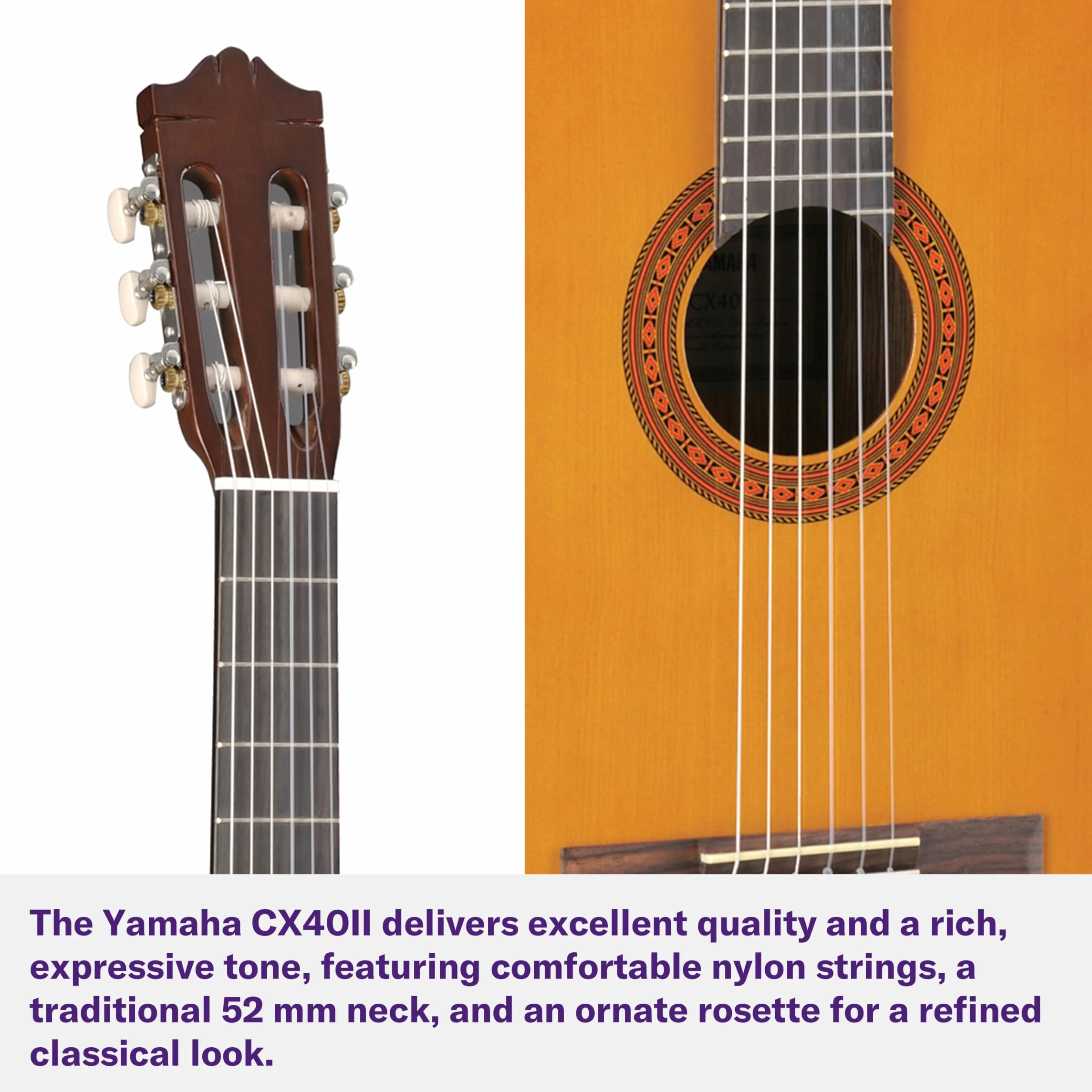 Yamaha Gitara elektryczna klasyczna CX40 z wbudowanym przetwornikiem