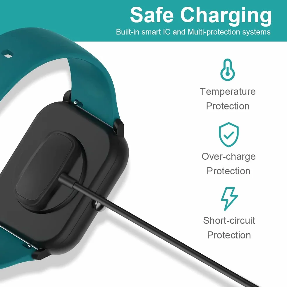 Ainiv Ładowarka Kompatybilna z Amazfit GTR 2 2e, GTS 2 2e, GTS2/GTS4 Mini, Pop, Bip 3 PRO, Bip U, T-Rex (Nie Do T-REX) - 2-Pinowy Kabel USB Do Ładowania 14 mm 60 cm