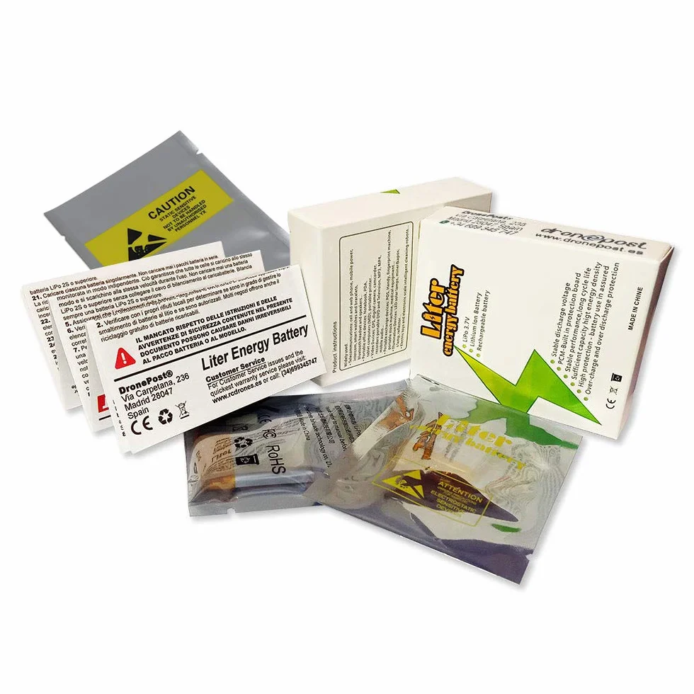 Bateria 401722 LiPo 3.7V 120mAh 0.444Wh 1S 5C Liter Energy Battery Akumulator dla Elektroniki ładowalny litowy polimerowy telefon - Nie nadaje się do sterowania radiowego 24x17x4mm (120mAh|401722)