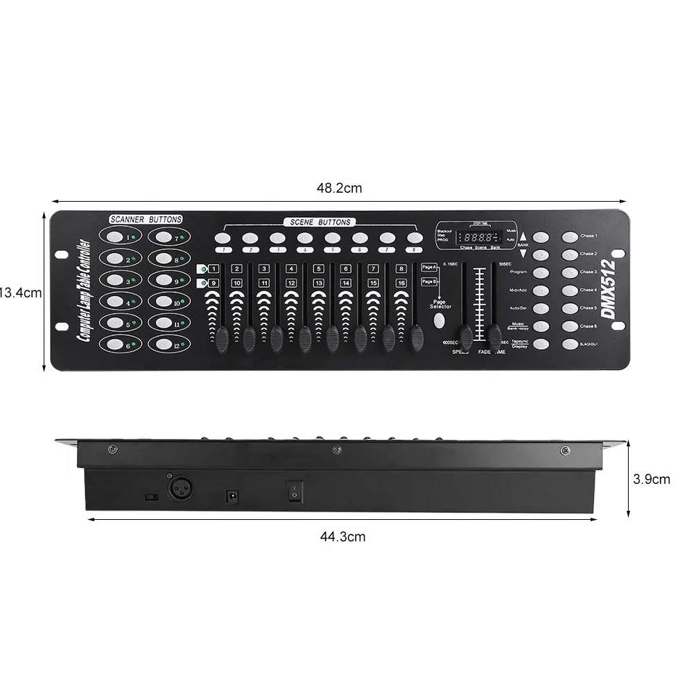 Konsola DMX Światło Sceniczne Kontroler Oświetlenia 192 Kanały 220-240 V Wtyczka UE