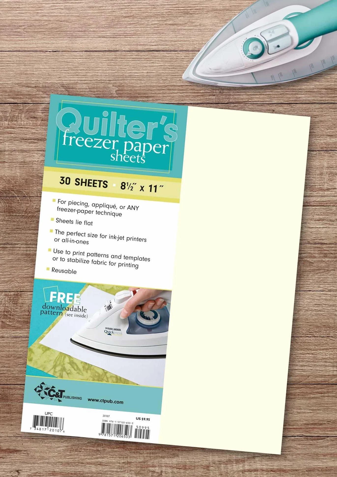 Quilter's Freezer Paper Sheets: 30 Sheets, 8 1/2" x 11"
