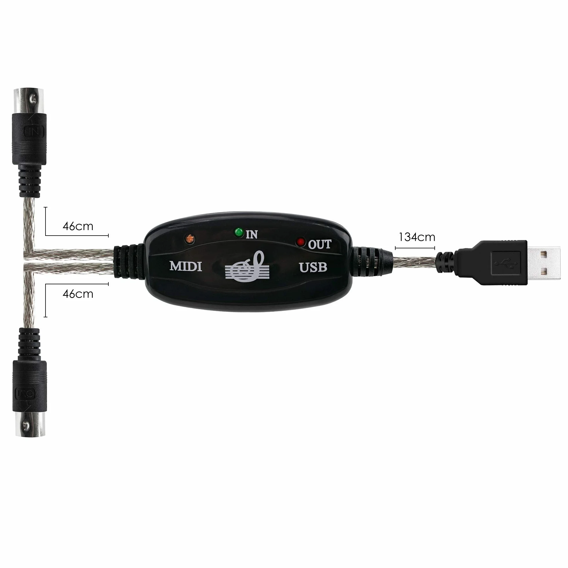 DIGIFLEX USB Midi Kabel Kabel Adapter do klawiatury muzycznej na PC Laptop