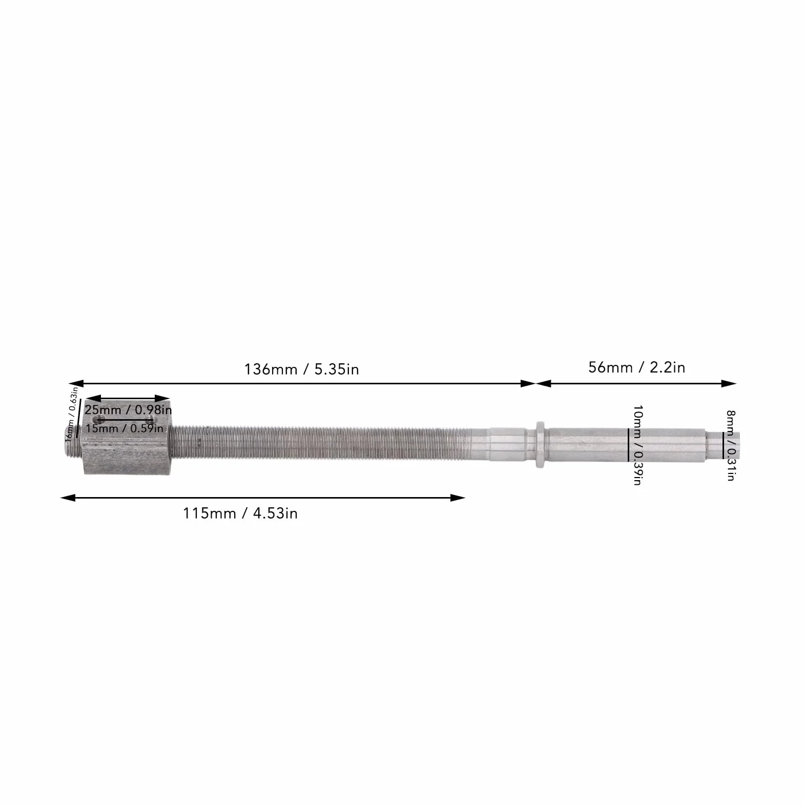 Śruba Podająca z prowadnicą krzyżową do Mini Tokarki 0618 M10x1.0 Uchwyt do śruby z Gwintem Lewoskrętnym do 7x10 0618 CJ18 CJ0618A 7x12 7x14 0618-3B i Innych Mini Tokarek