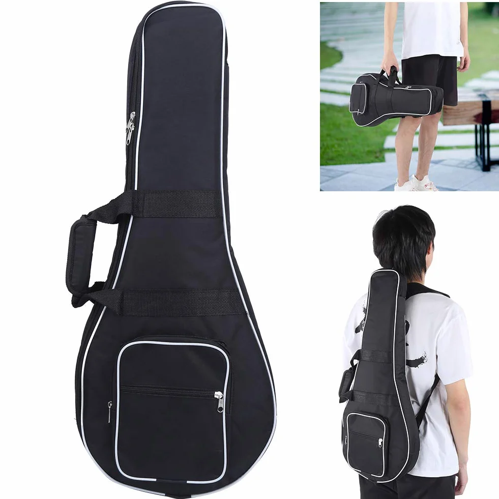 Podwójne wzory na zamek błyskawiczny Części mandoliny, duża boczna kieszeń na mandoliny, użyj dla początkujących miłośników mandoliny