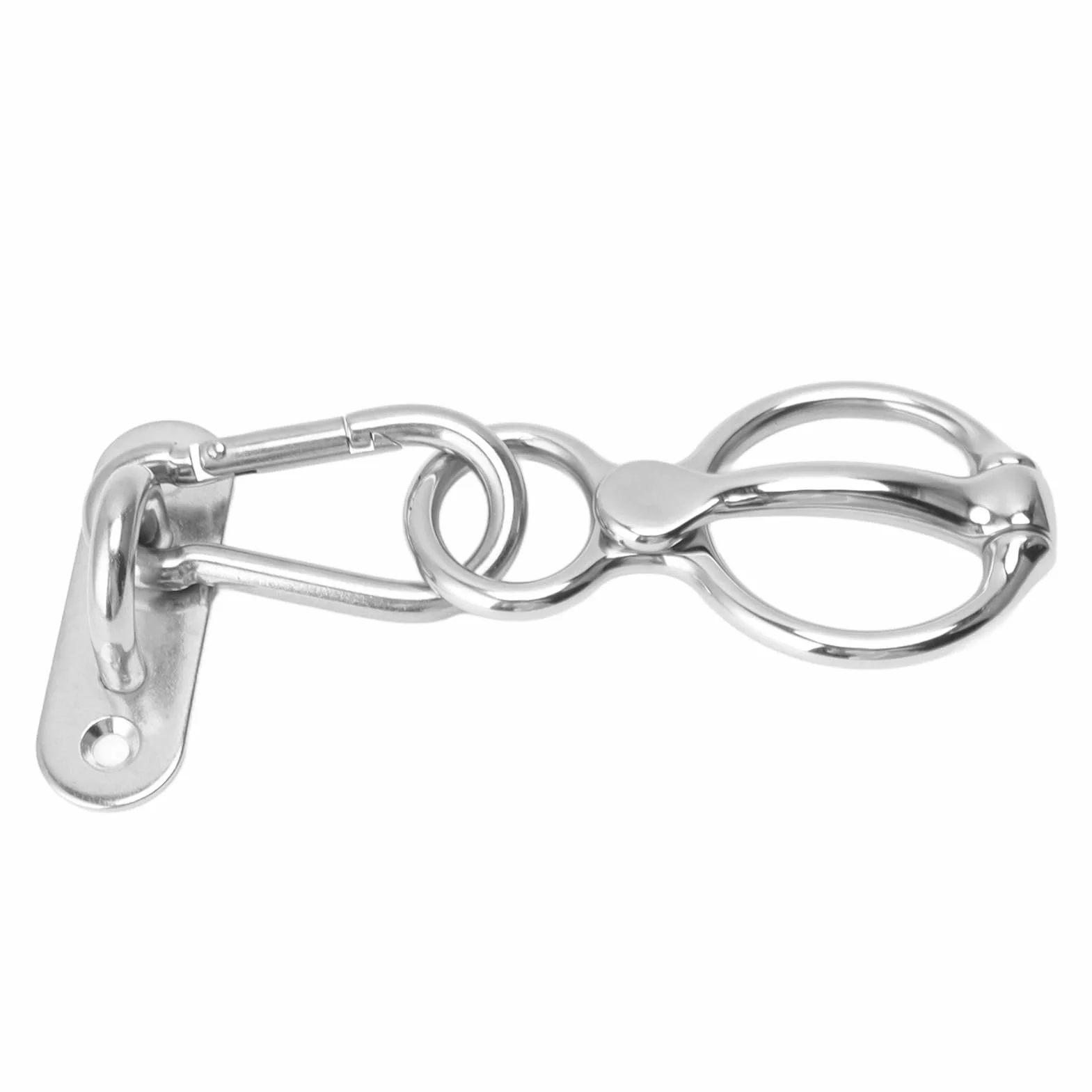 Pferde-Krawattenring, Pferdezubehör, Halbrunder Ring aus Edelstahl, Pferdetrainingsausrüstung, Sicheres Pferdezubehör Zum Zurückziehen