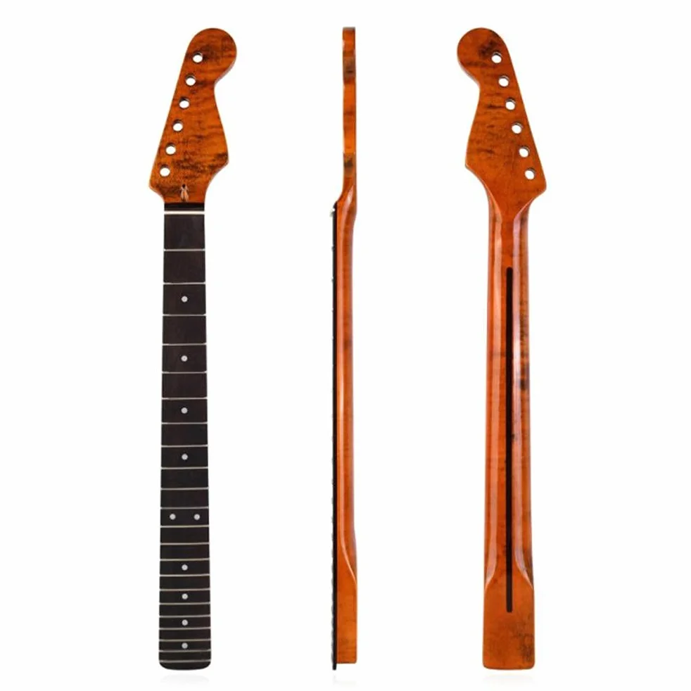 Wymienna szyjka gitary elektrycznej, 22 progi szyjka gitarowa kompatybilna z TL ST Tele Back Center Line Style Części zamienne do gitary elektrycznej
