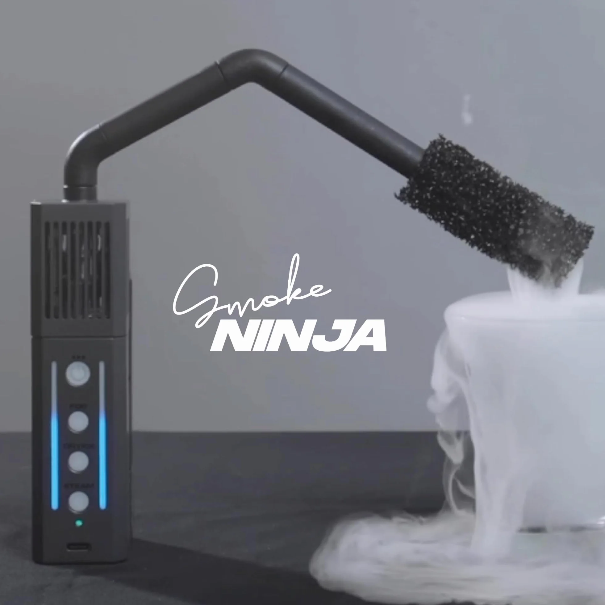 Smoke Ninja bezprzewodowa ręczna mini maszyna do robienia efektu mgły, parą i suchego lodu, dla początkujących, zasilana bateriami, przenośna z 3 ustawieniami, mgłą, parą i suchym lodem, do