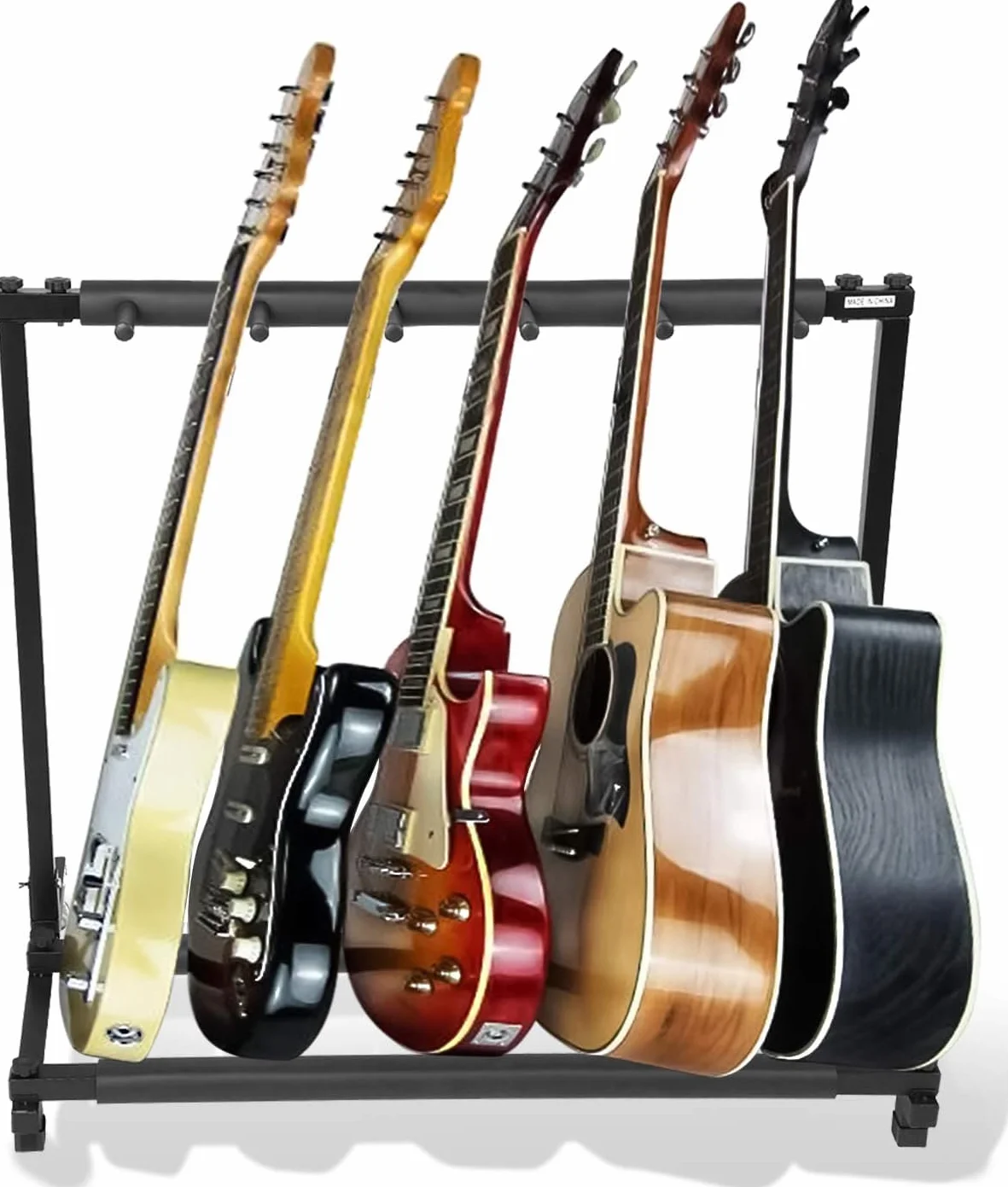 Stojak na gitary, 5-drożny uniwersalny stojak do przechowywania gitar organizacja stojak na gitarę z miękką gumową osłoną (5 sposobów)